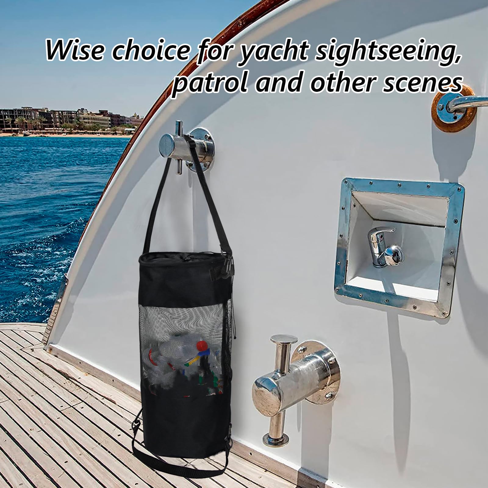 HERSENT 2-Pack Marine Trash Can with Lid - Waterproof Boat Garbage Bin & Storage Organizer for Kayak, Fishing Boat, Camper & Cabin - Durable Deck Trash Container for Outdoor & Marine Use