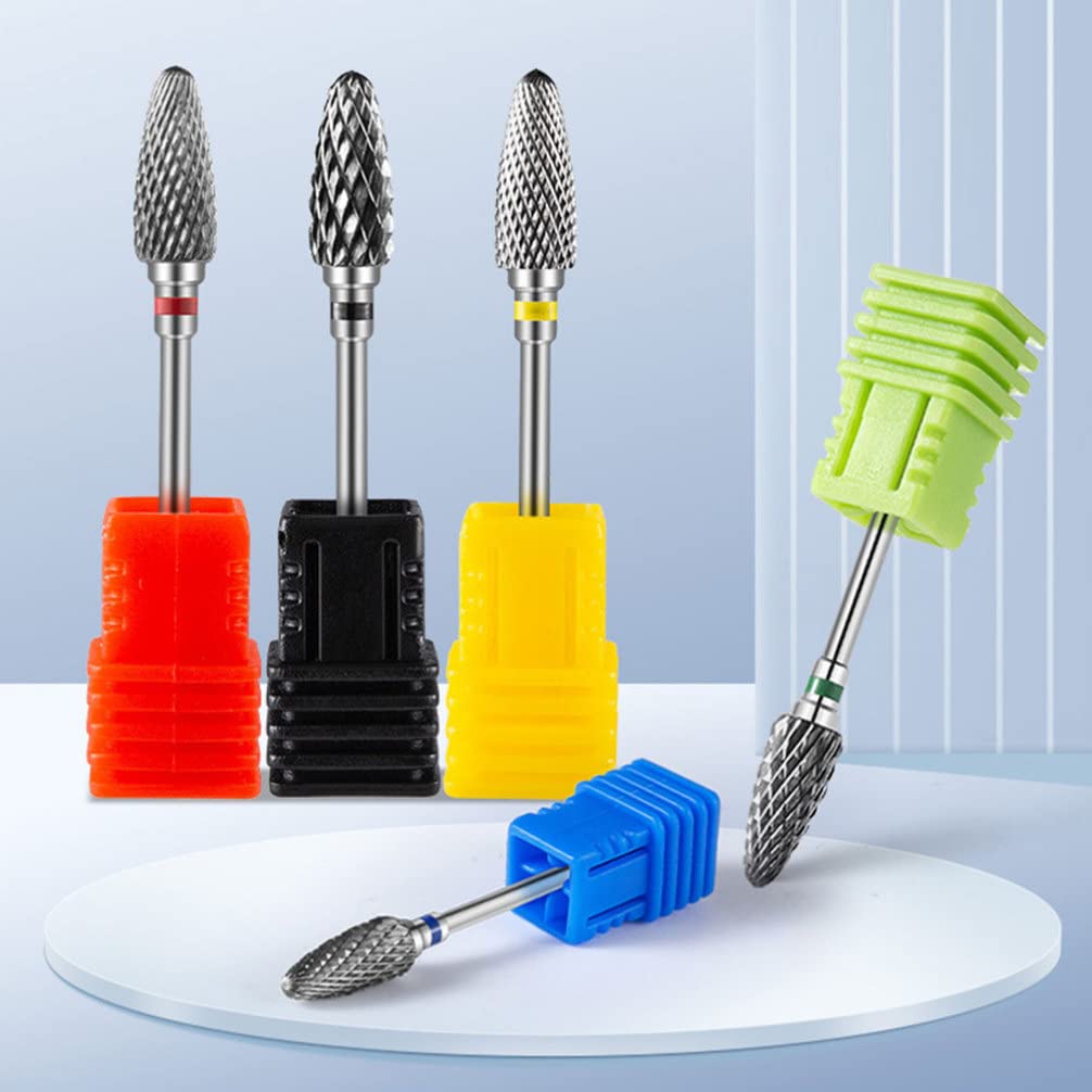 Minkissy Professional Nail Drill Bits Set - Tungsten Steel Nail Polisher, Cuticle & Acrylic Nail Grinding Bits for Manicure & Pedicure | Perfect for Salon, Home Nail Care & DIY Nail Art