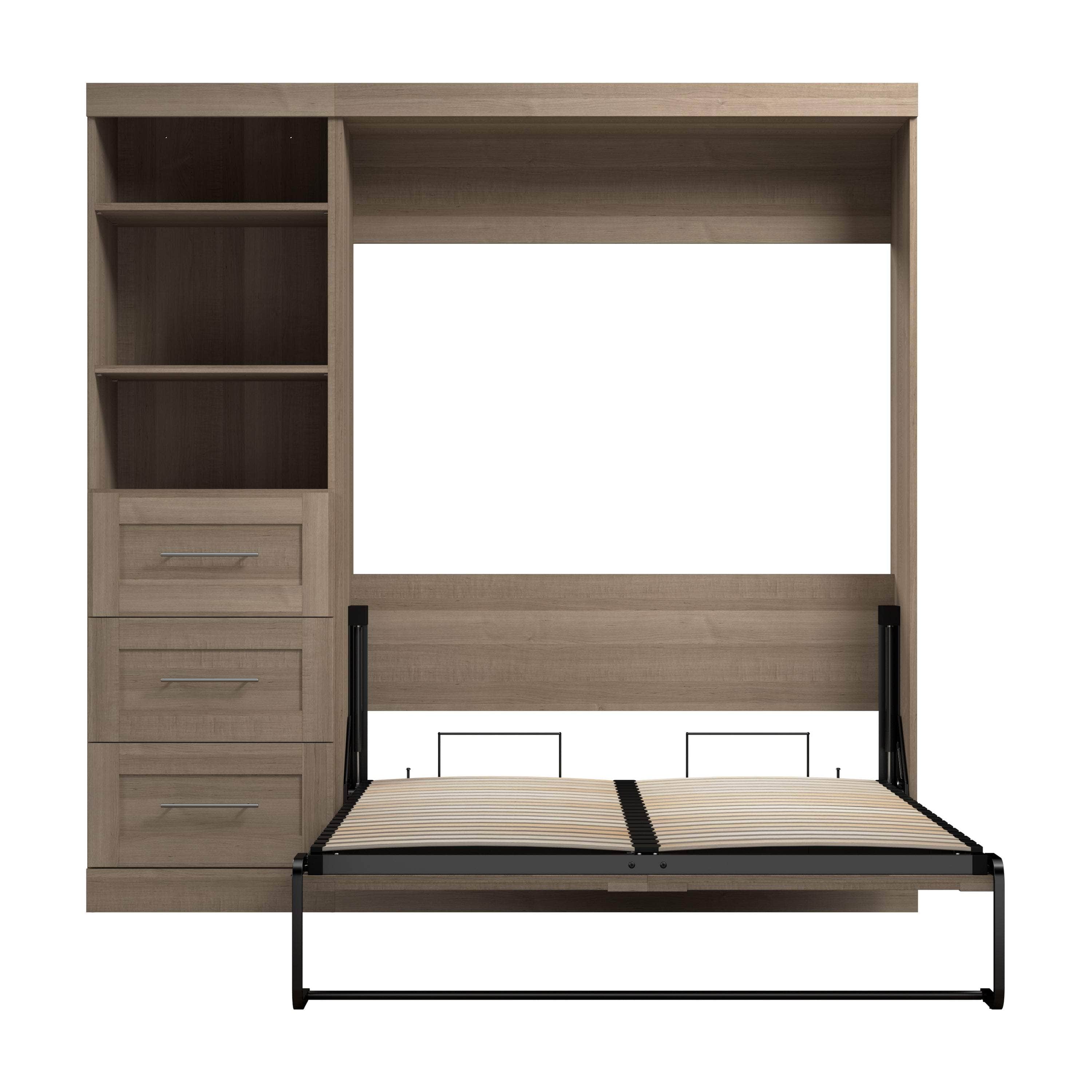 Pur Full Murphy Wall Bed with Storage Drawers - 84