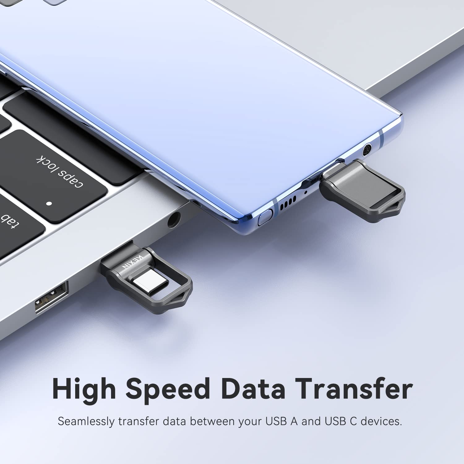 KEXIN 32GB USB C Flash Drive - USB 3.0 Metal Dual Drive OTG Memory Stick for Android Smartphones & Tablets - High-Speed Data Transfer for Photos, Videos, Files - Perfect for Travel, Office & School Use