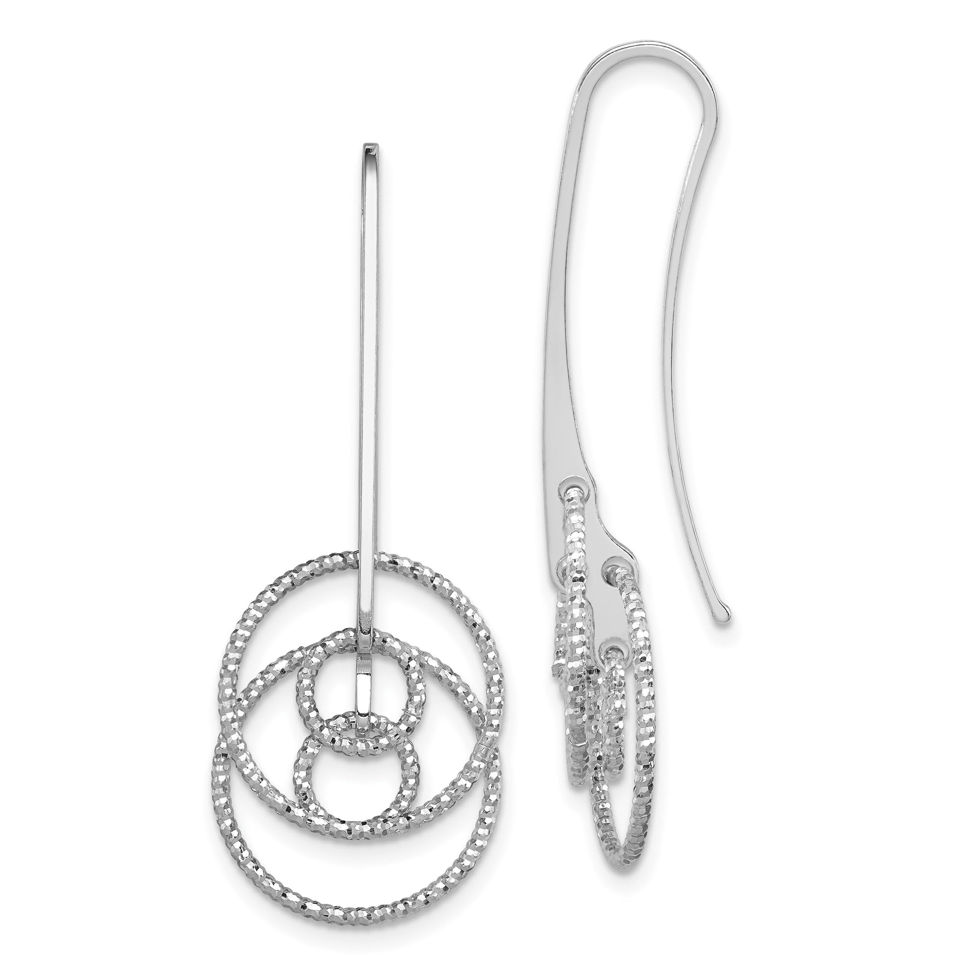 925 Sterling Silver Circle Drop Dangle Earrings for Women - Hypoallergenic Round Hoop Earrings for Everyday Wear & Special Occasions