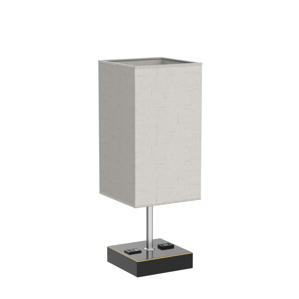 2-Pack 3-Color Adjustable Table Lamps with Pull Chain & AC Outlets - 18