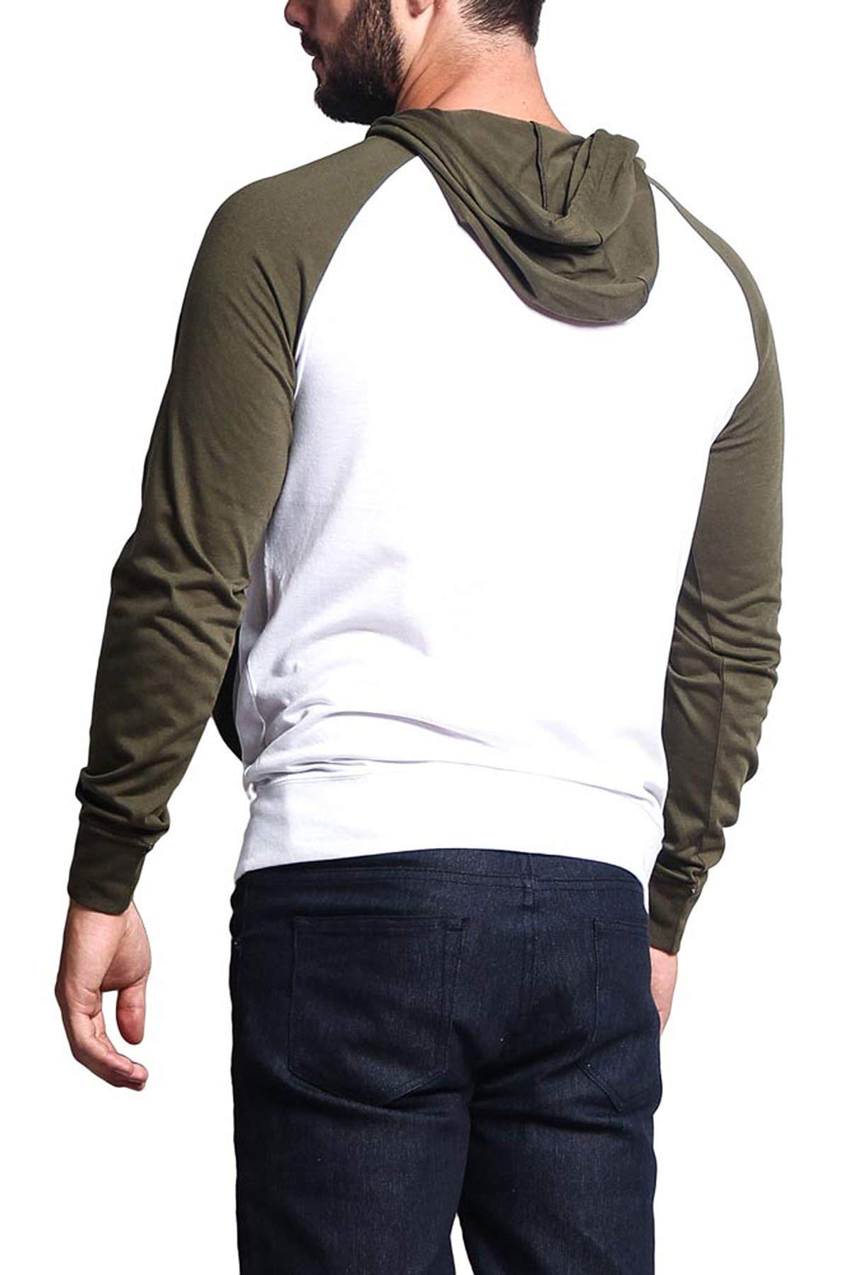 Victorious Men's Lightweight Zip-Up Hoodie Sweatshirt - Comfortable Raglan Sleeve Pullover for Casual Wear, Gym & Outdoor Activities