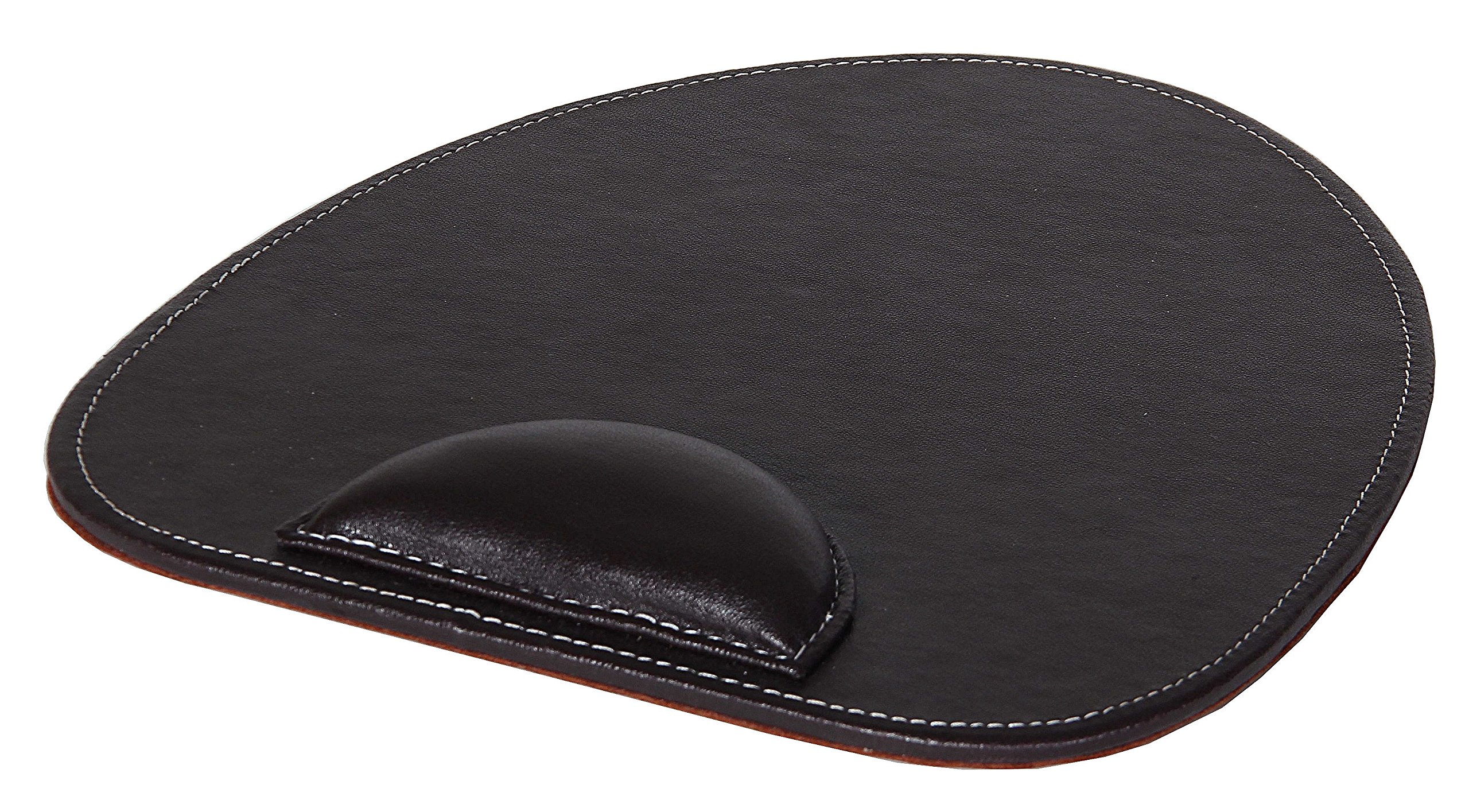 Premium Brown Faux Leather Mouse Pad - Non-Slip, Smooth Surface for Office & Gaming - Perfect for Desktops, Laptops & Workstations
