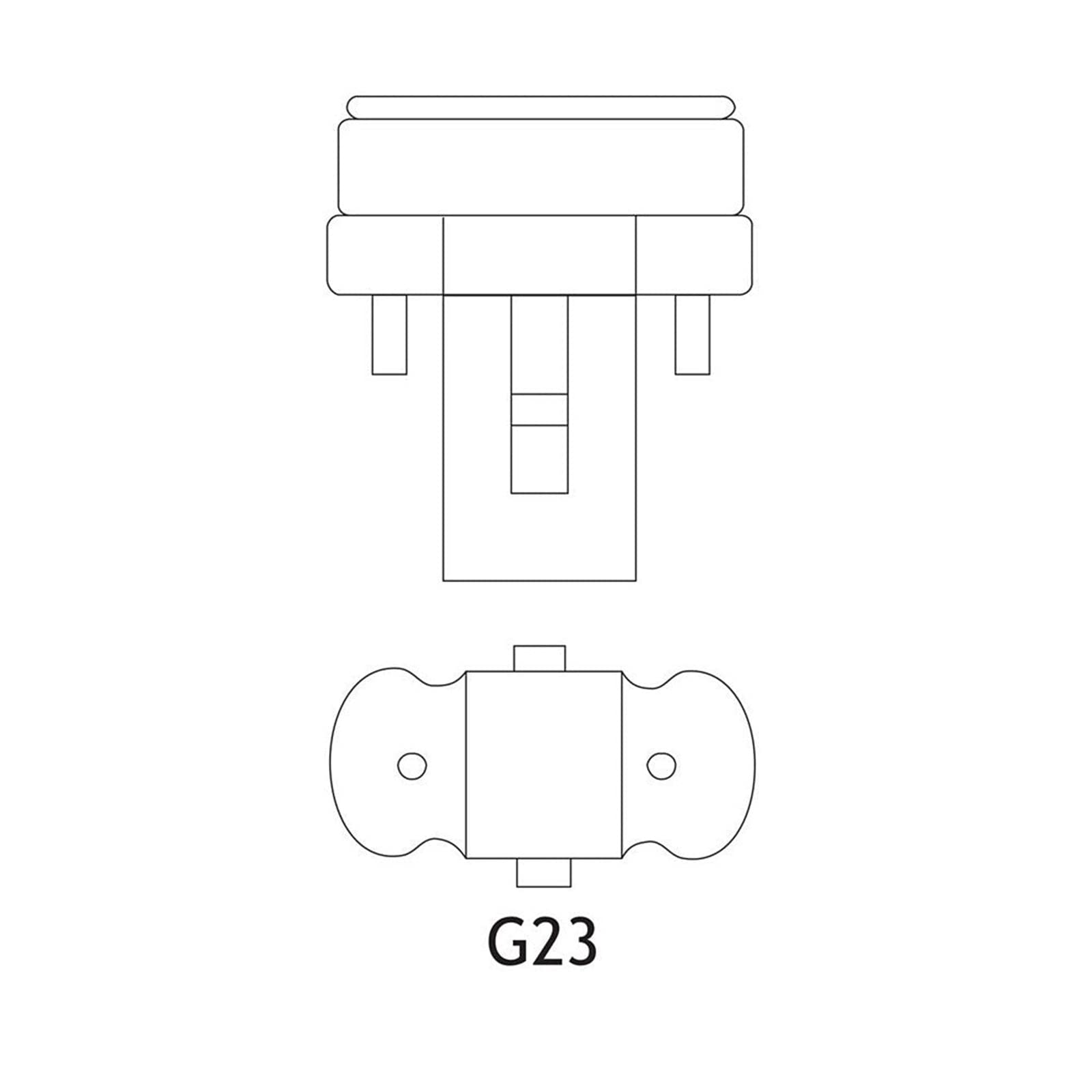 SATZOL 2 Pack 5W G23 LED Bulbs - Daylight White 500LM, 2-Pin U-Shaped PL CFL Replacement (5.3