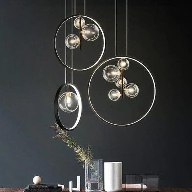 Nordic Glass Bubble LED Modern Pendant Light - Stylish Ceiling Lighting for Living Room, Bedroom & Dining Room - Energy Efficient Hanging Lamp for Home Decor
