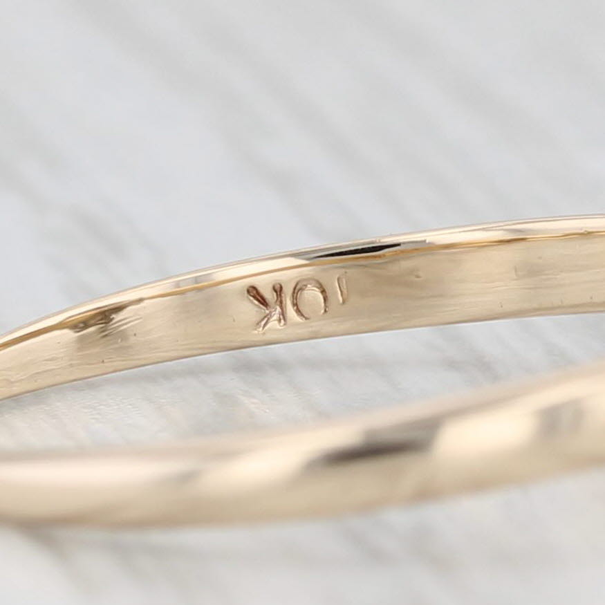 0.12ctw Diamond Cluster Engagement Ring - 10k Yellow Gold - Size 6.75 - Perfect for Proposals, Anniversaries & Romantic Gifts
