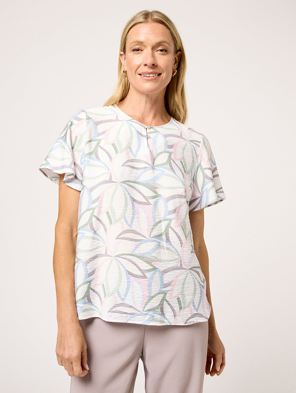 Gabriella Blouse Women's Fashion Top - Elegant Floral Print Blouse for Casual Wear & Office Outfits | Perfect for Spring & Summer