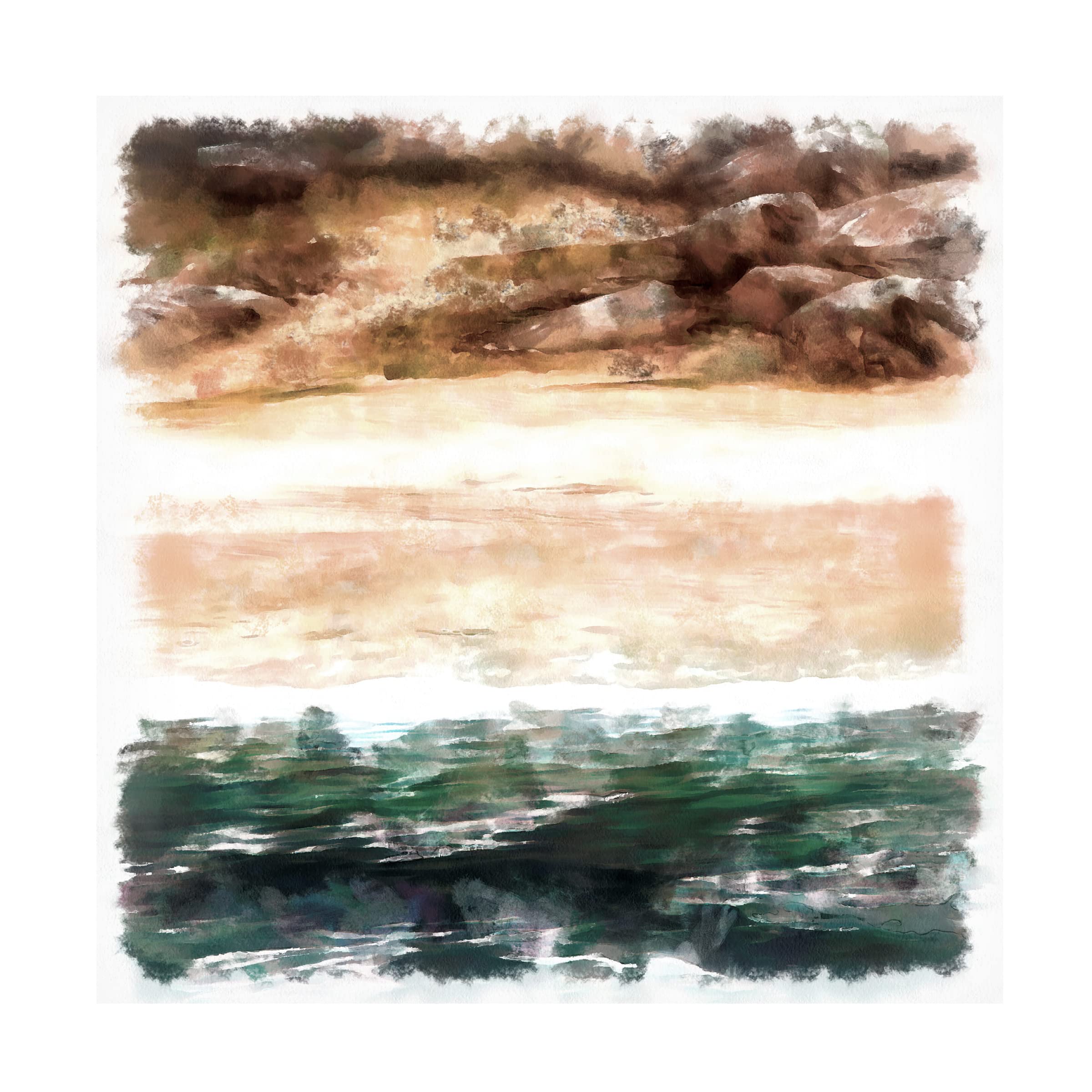 Trademark Fine Art 'Beachside I' Canvas Wall Art by Alonzo Saunders - Perfect for Living Room, Bedroom & Coastal Home Decor
