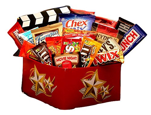 Premium Movie Night Snack Gift Box - Deluxe Popcorn, Candy & Treats Collection for Film Lovers - Perfect for Date Nights, Family Movie Time & Home Theater Entertainment