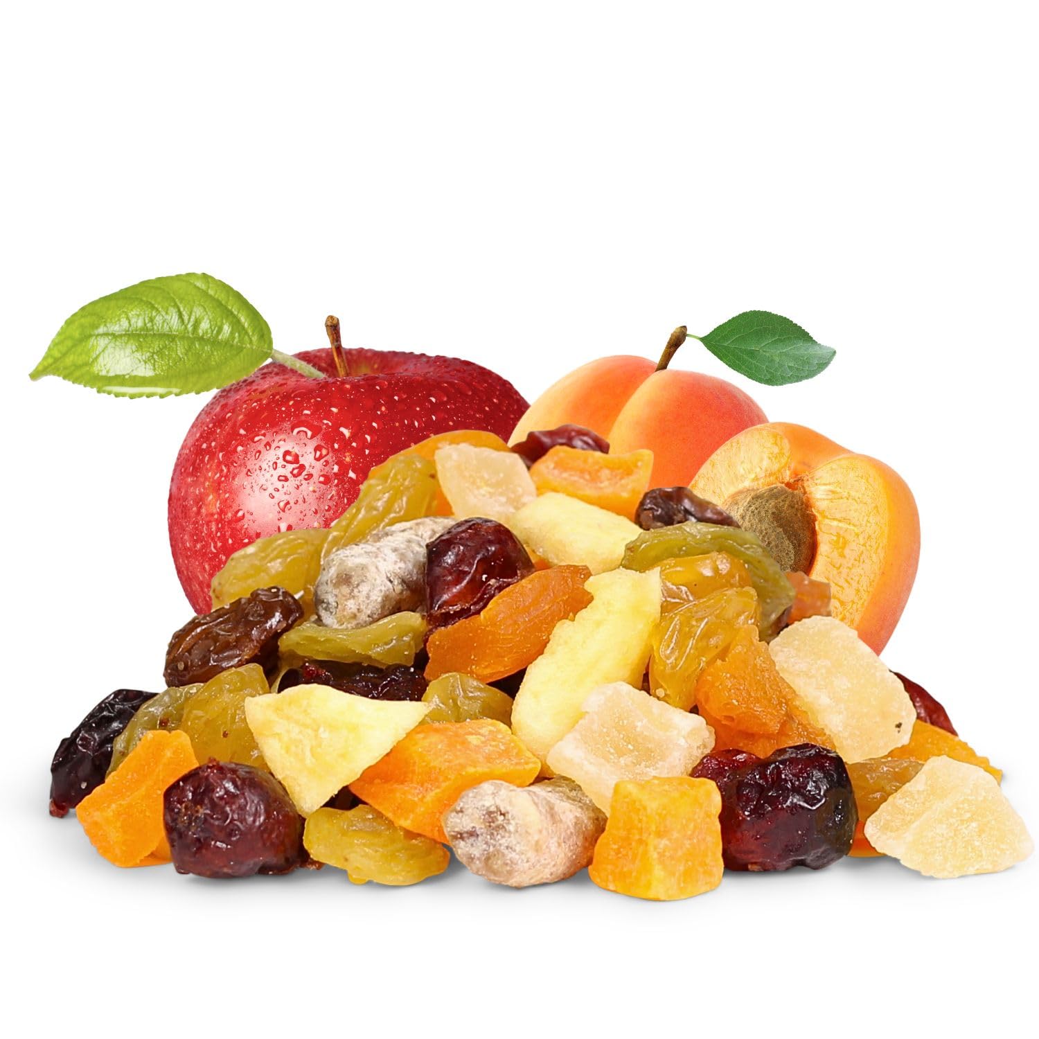 Dried Mixed Fruit Dices Medley - 2 lbs Bulk Bag by Its Delish | Healthy Vegan Snacks for Adults, Kids & Pets | Gluten Free, Kosher Trail Mix with Berries & Dry Fruits | Perfect for Hiking, School Lunches & Office Snacks