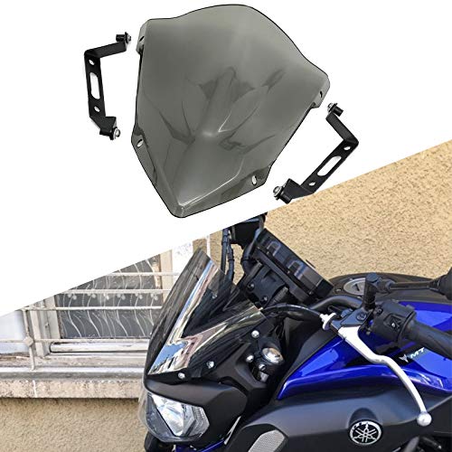 YAMAHA MT-07 FZ-07 Motorcycle Windshield Windscreen Spoiler (2018-2020) - Aerodynamic Wind Deflector for Reduced Wind Noise & Fatigue - Perfect for Highway Cruising & Long-Distance Riding