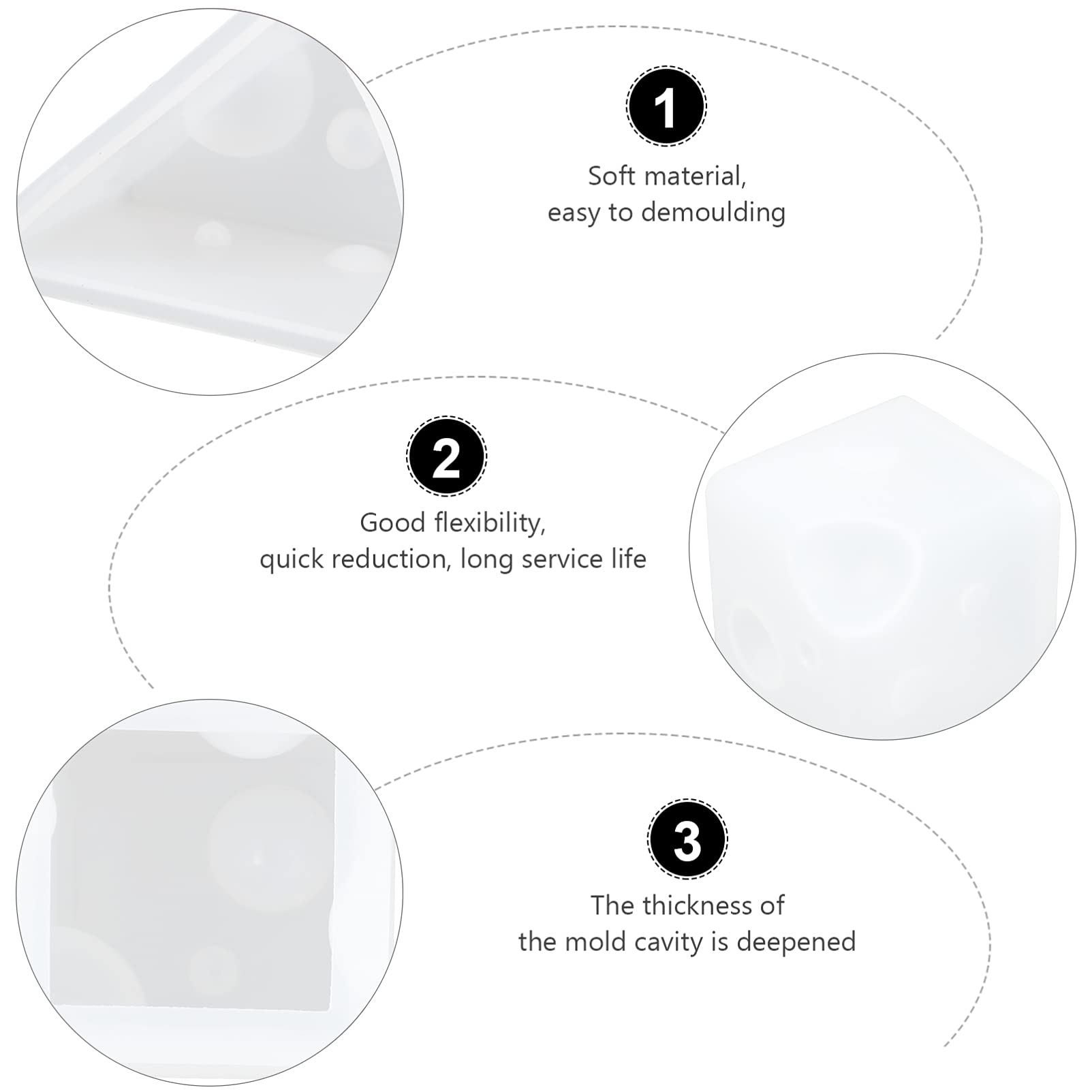 EXCEART 2-Piece Silicone Candle Mold Set for Baking, Chocolate, Resin Casting & DIY Crafts - Flower Pot Design for Cake, Cheese, Soap Making (White, French Style) | Perfect for Home Decor, Wedding Favors & Gift Making