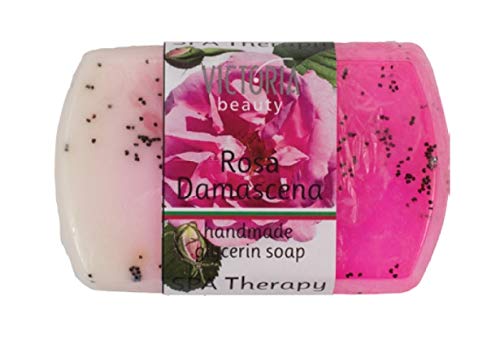 SPA Therapy Rose Damascena Handmade Glycerin Soap - Natural Moisturizing Bar for Face & Body - Gentle Cleansing for Whole Family - Perfect for Daily Skincare & Relaxing Bath Time