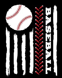 Baseball Pattern America Flag--1