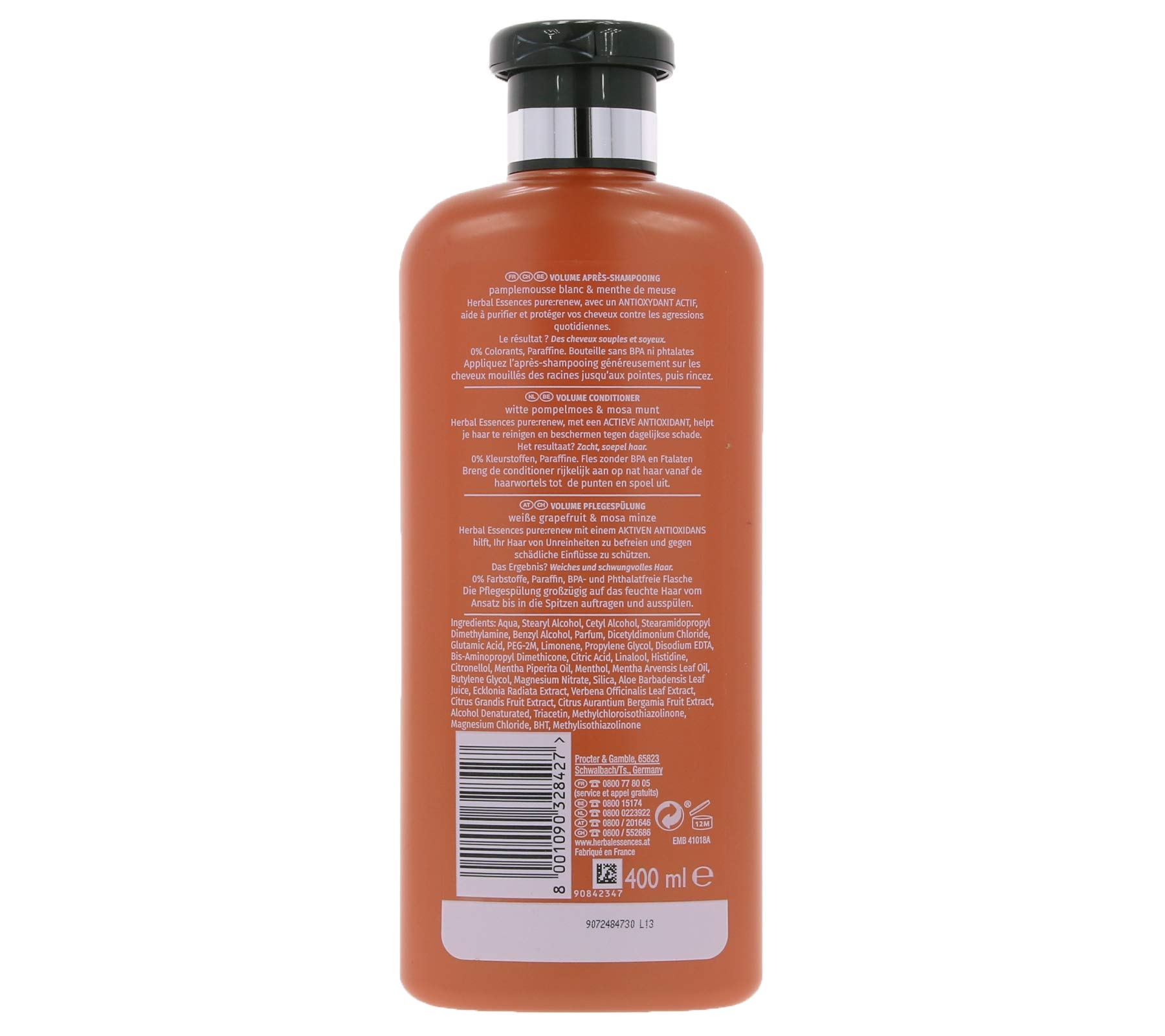 Herbal Essences Grapefruit & Mosa Mint Moisturizing Conditioner for Dry Hair - 13.5 oz (400ml) | Sulfate-Free Hair Care with Natural Extracts | Perfect for Damaged Hair Repair & Daily Hydration