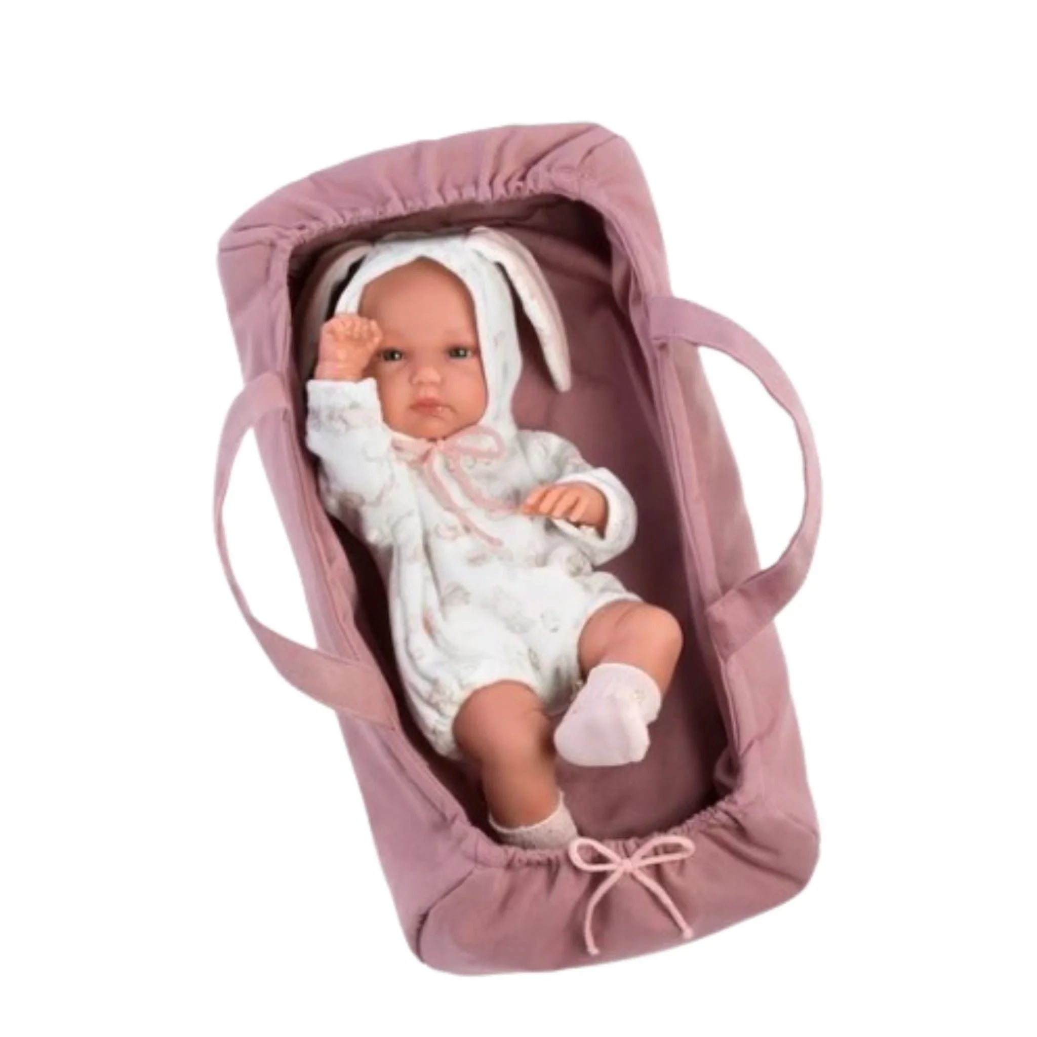 Baby Doll Anna with Carrycot - Realistic Soft Body Doll for Kids, Perfect for Pretend Play, Nursery Role Play & Gift for Girls