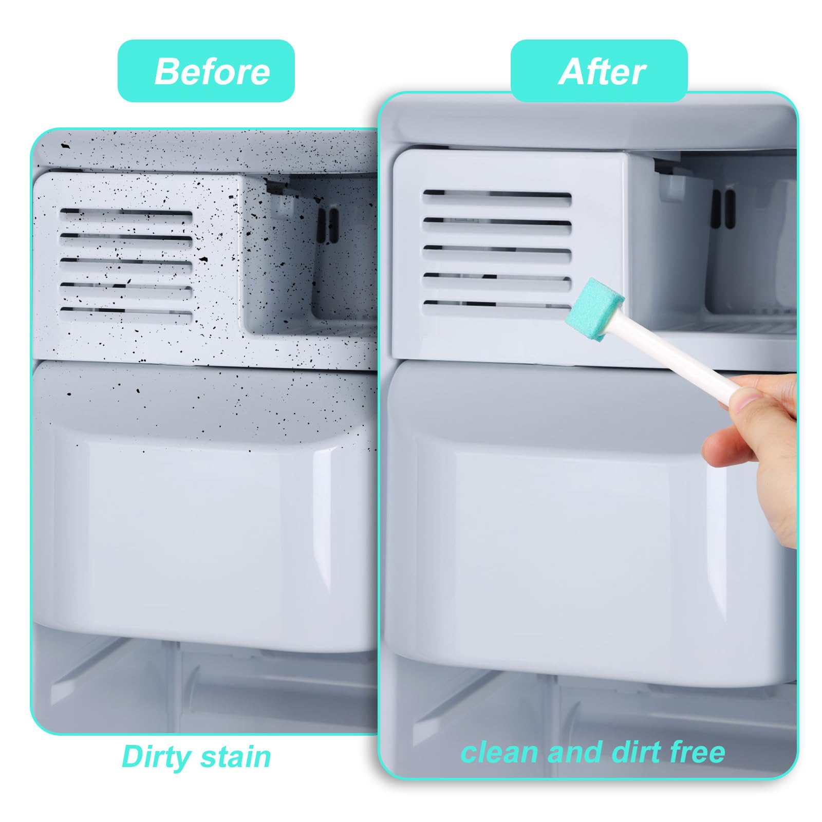 **10-Pack Ice Maker Cleaning Brushes with 2 Double-Ended Crochet Hooks - Deep Clean for Ice Machines, Gaps, Corners & Small Spaces - Perfect for Home, Kitchen & Commercial Use**