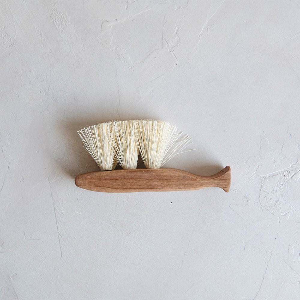 Premium Small Wooden Counter Brush - Natural Wood Handle for Kitchen, Bar & Restaurant Cleaning - Model MT0984 - Perfect for Countertops, Sinks & Hard-to-Reach Areas