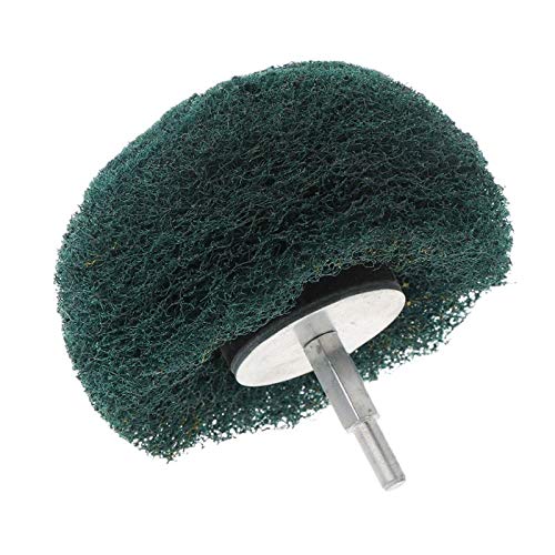 1Pc 6mm Shank Scouring Pad Grinding Head - Power Tool Accessories Nylon Fiber Polishing Wheel Grinder Brushes for Metal, Wood & Plastic - (50mm Red) - Perfect for Rust Removal, Surface Finishing & DIY Projects