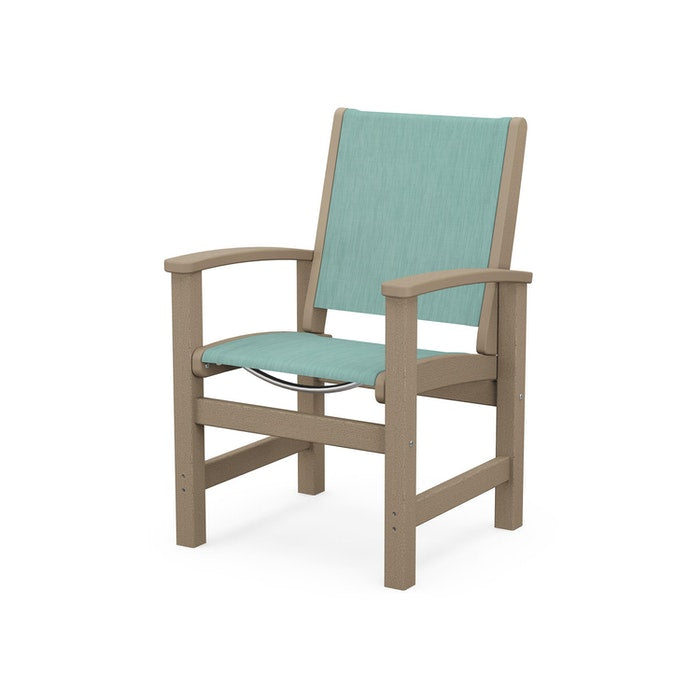 POLYWOOD Coastal Dining Chair - Weather-Resistant Outdoor Furniture, All-Weather Adirondack Chair for Patio, Deck, Garden & Poolside - Perfect for Backyard, Beach House & Waterfront Dining