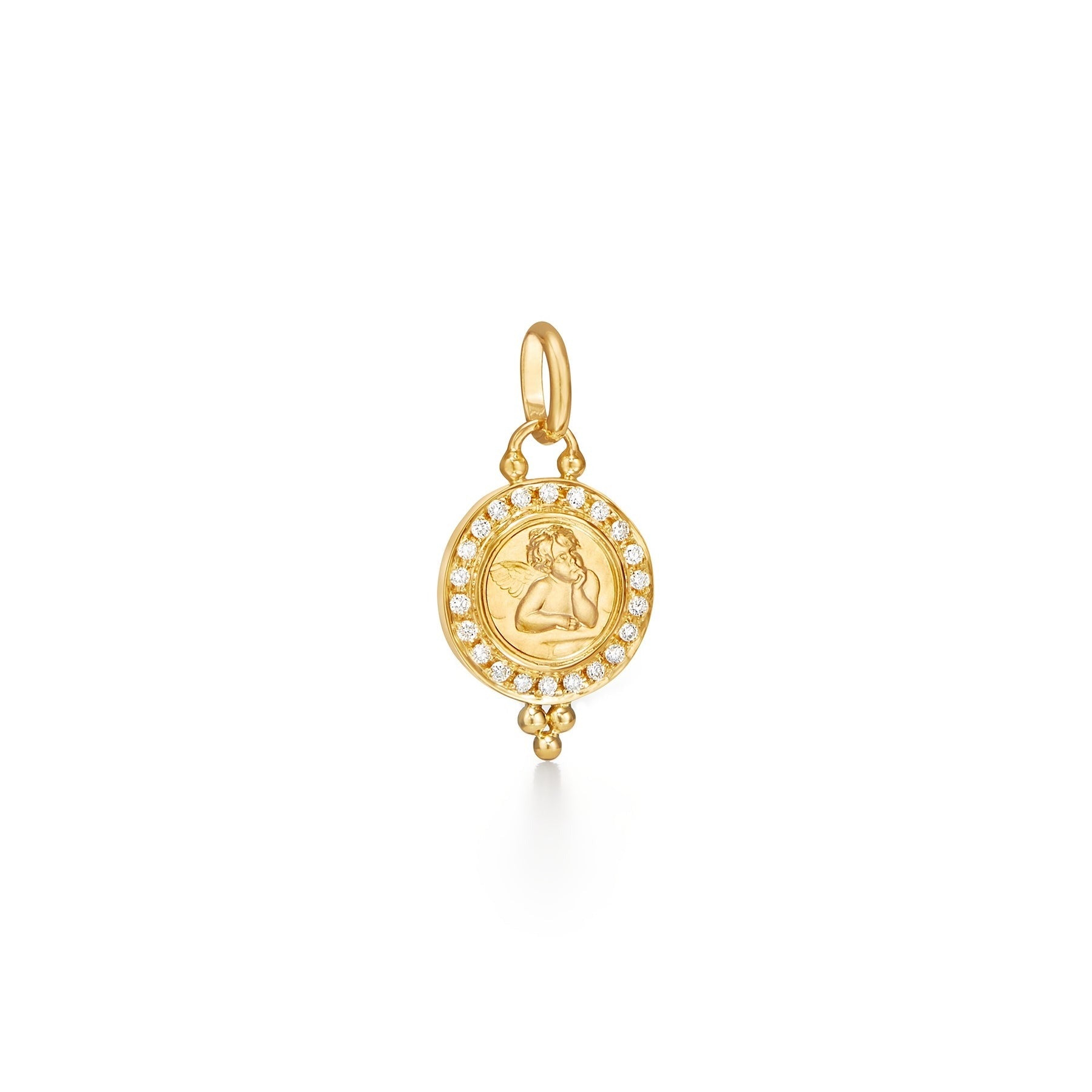 Temple St. Clair Diamond Pavé Angel Pendant Necklace - 18K Gold Fine Jewelry for Women - Perfect Gift for Birthday, Anniversary & Valentine's Day - Elegant Layering Piece for Everyday Wear or Special Occasions