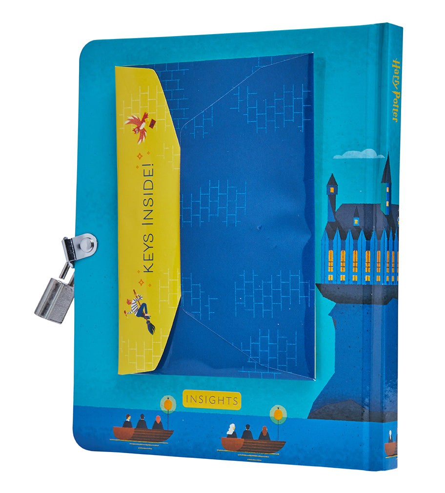 Harry Potter Lock & Key Diary - Hogwarts Castle at Night Design, Secret Journal for Writing & Collectibles - Perfect for Fans, Gifts & School Use