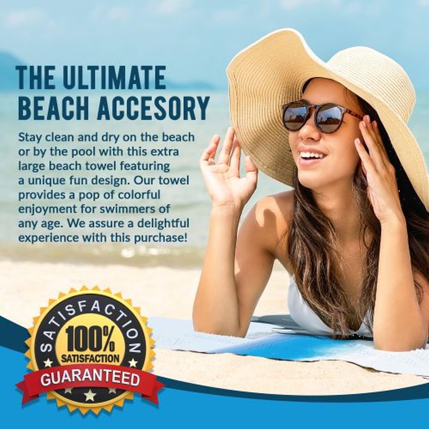 **Lijo Oversized Dolphin Beach Towel - Extra Large, Quick Dry & Lightweight for Men & Women | Absorbent Fabric for Spa, Pool, Gym & Travel | Perfect for Beach, Picnics & Backpacking**