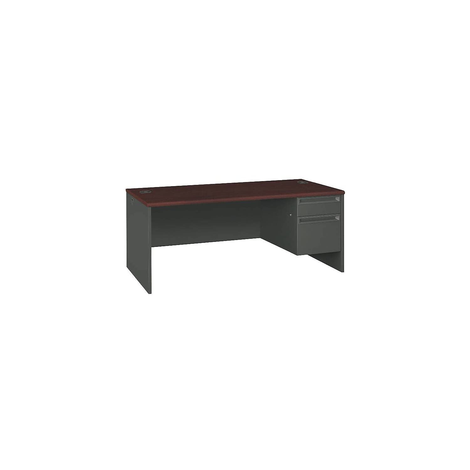 HON 38293RNS 38000 Series Right Pedestal Desk - Modern Office Workstation with File Drawer for Home & Business Use