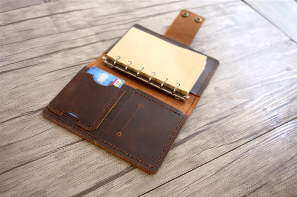 Premium Refillable Leather Notebook - Compact & Portable for Journaling, Note Taking & Travel - Perfect for Students, Professionals & Writers