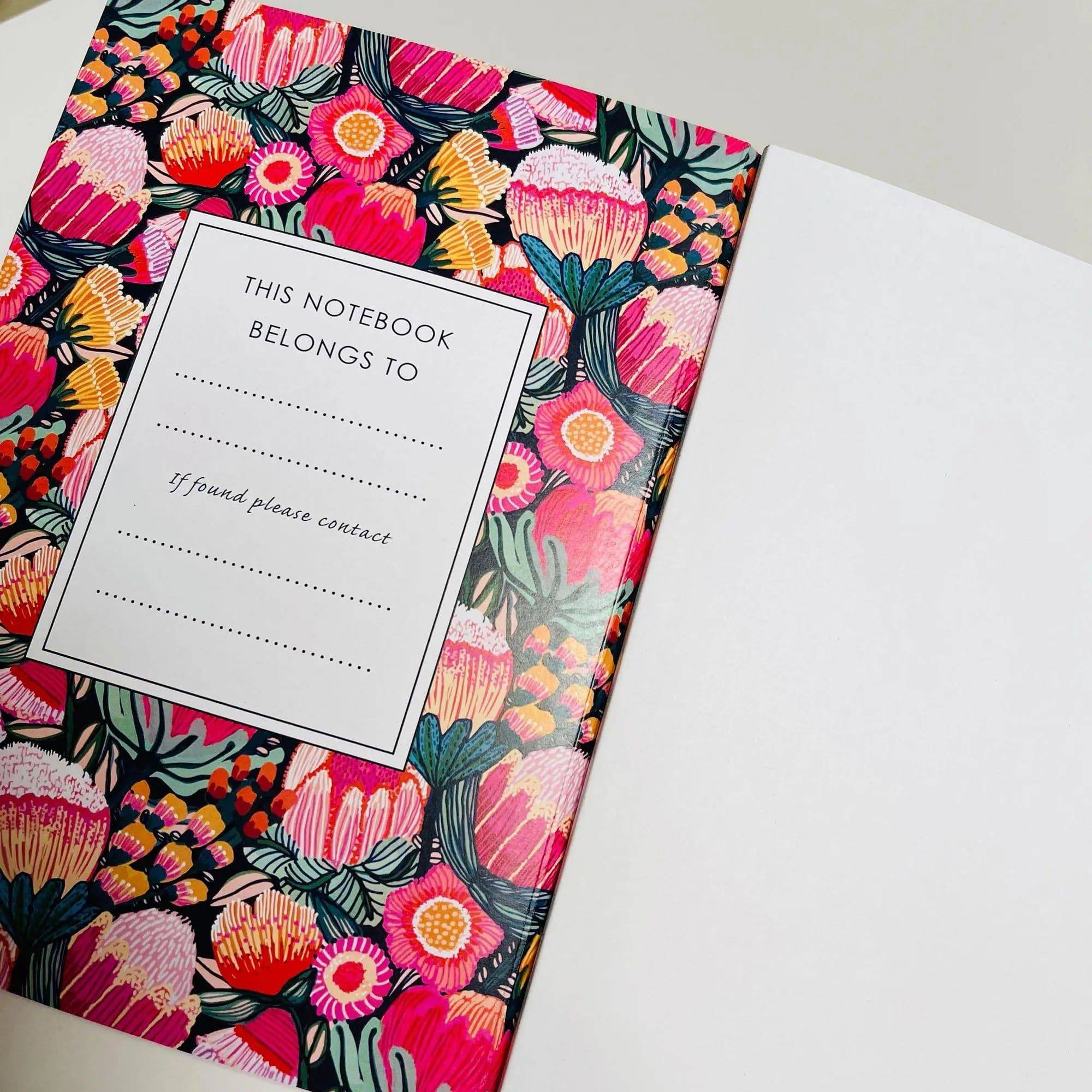 Flowers of Oz A5 Notebook Set - 3-Pack Lined Journal with Floral Design | Perfect for Journaling, Note Taking & Gift Giving