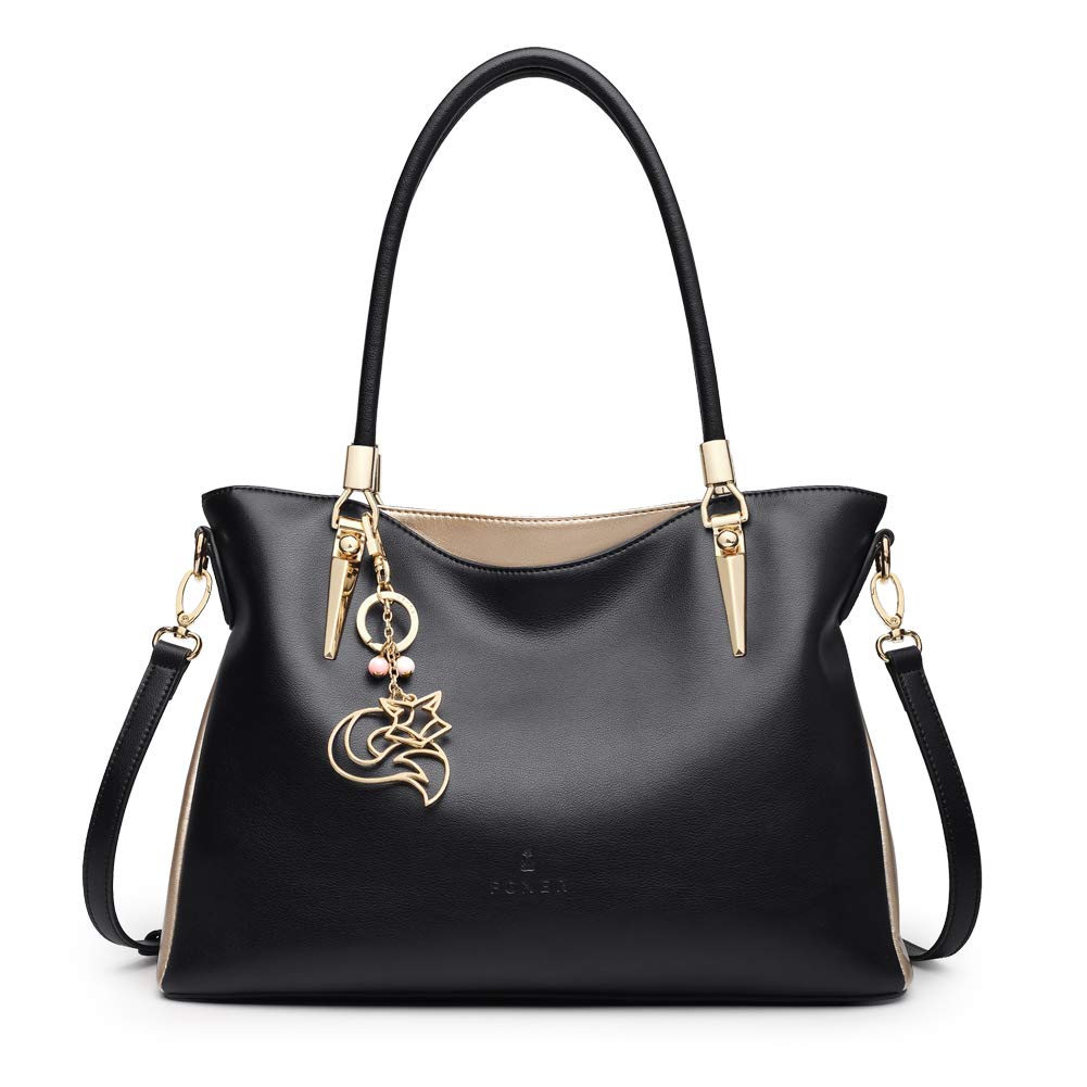 Luxury Gold Handbags for Women - Genuine Cow Leather Top Handle Purse, Elegant Shoulder Bags & Work Tote Bags | Perfect for Office, Party & Daily Use