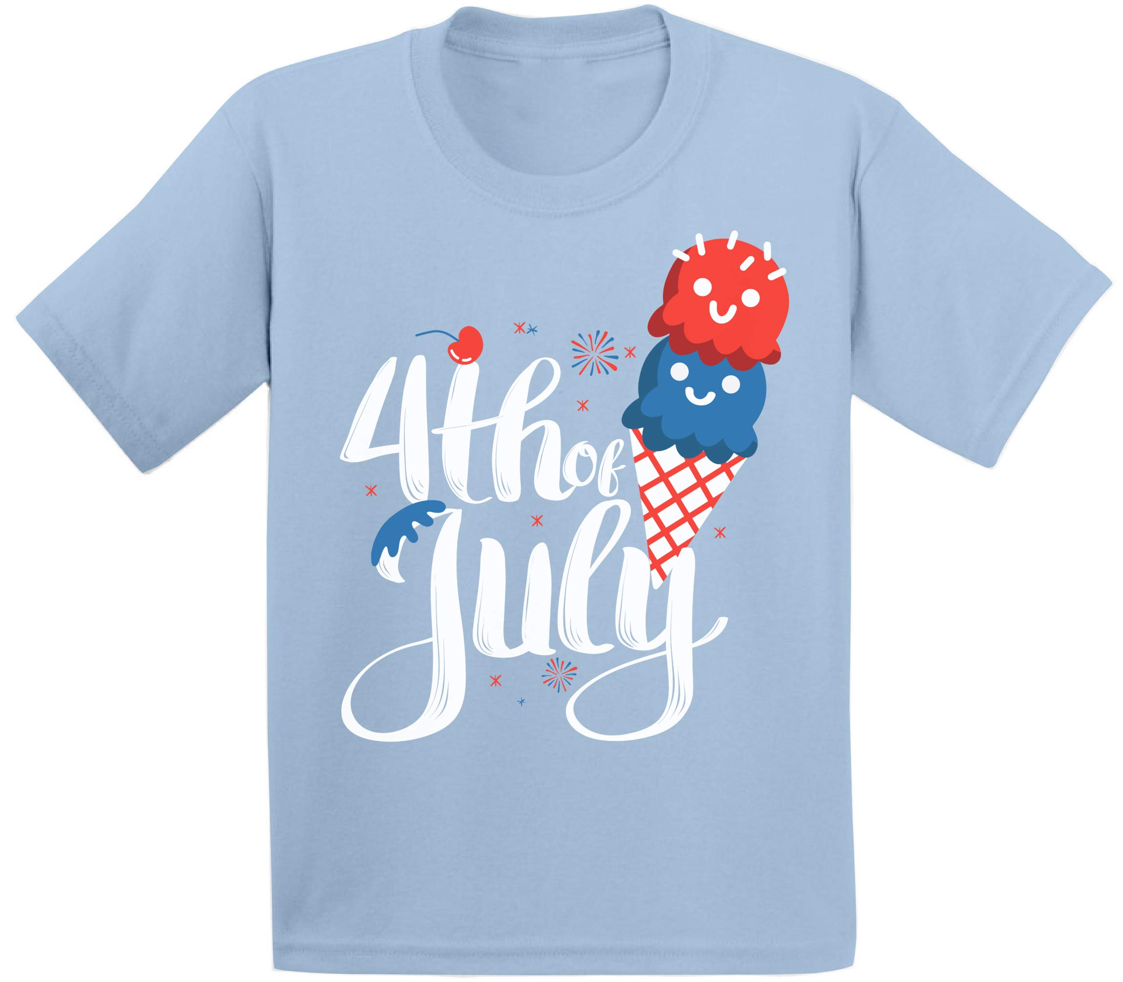 Awkward Styles 4th of July Patriotic T-Shirt | American Flag Ice Cream Print Kids T-Shirt | Independence Day Gifts for Boys & Girls | Perfect for July 4th Celebrations, BBQ Parties & Summer Festivals
