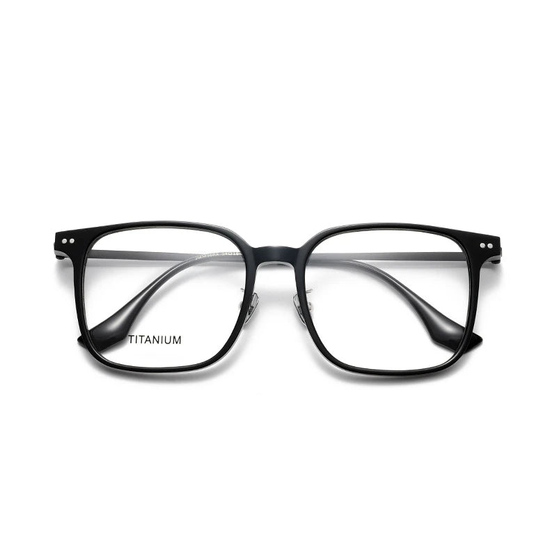 Aror Unisex Full Rim Square Acetate Titanium Eyeglasses 84296 - Stylish & Durable Eyewear for Men & Women - Perfect for Work, Reading & Everyday Fashion