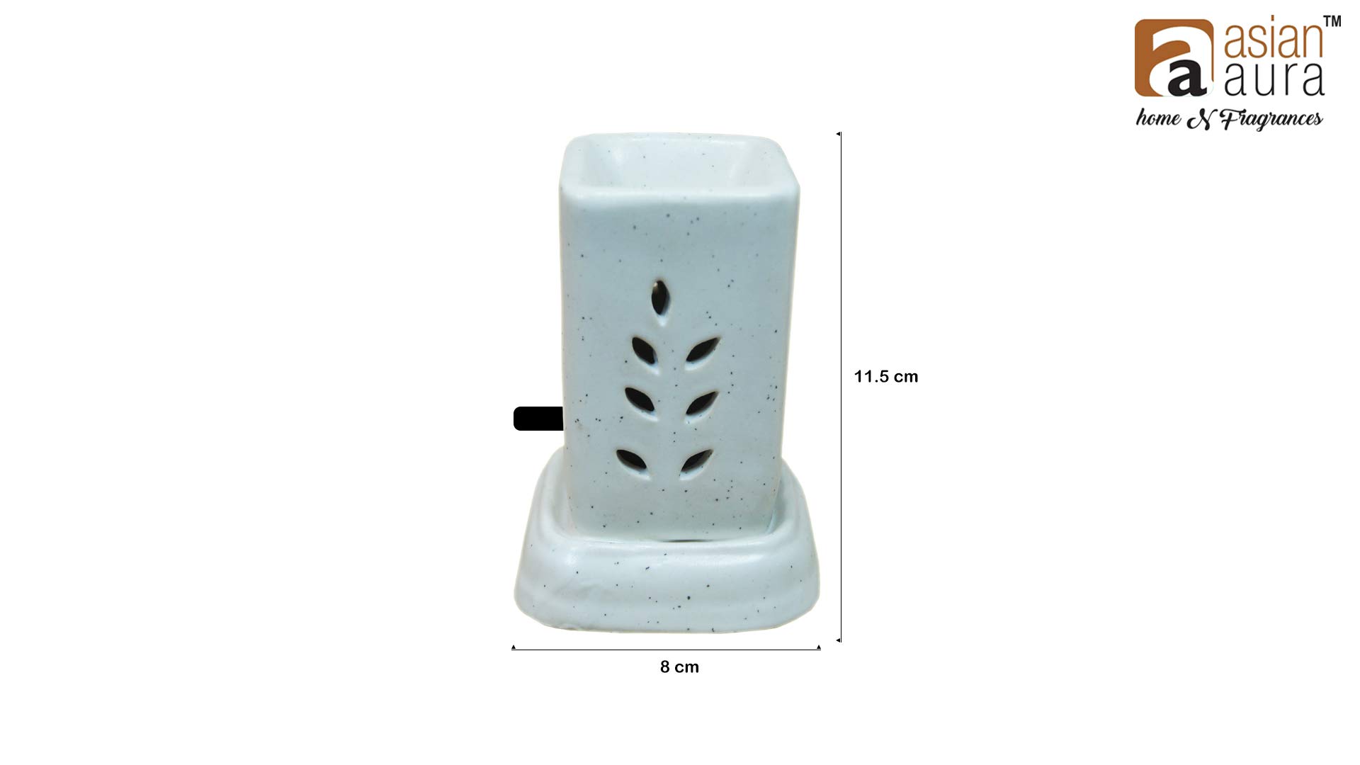 ASIAN AURA White Ceramic Electric Aroma Diffuser & Essential Oil Burner - 8x11.5cm Home Spa Relaxation, Yoga Meditation, Bedroom & Office Aromatherapy