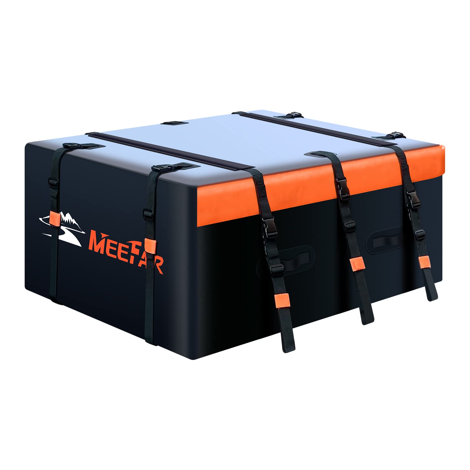 **MeeFar 20 Cubic Feet Waterproof Rooftop Cargo Carrier Bag – Universal Fit for All Vehicles (With/Without Rack) – Includes Anti-Slip Mat, 10 Reinforced Straps, 6 Door Hooks & Luggage Lock – Perfect for Road Trips, Camping & Outdoor Adventures**