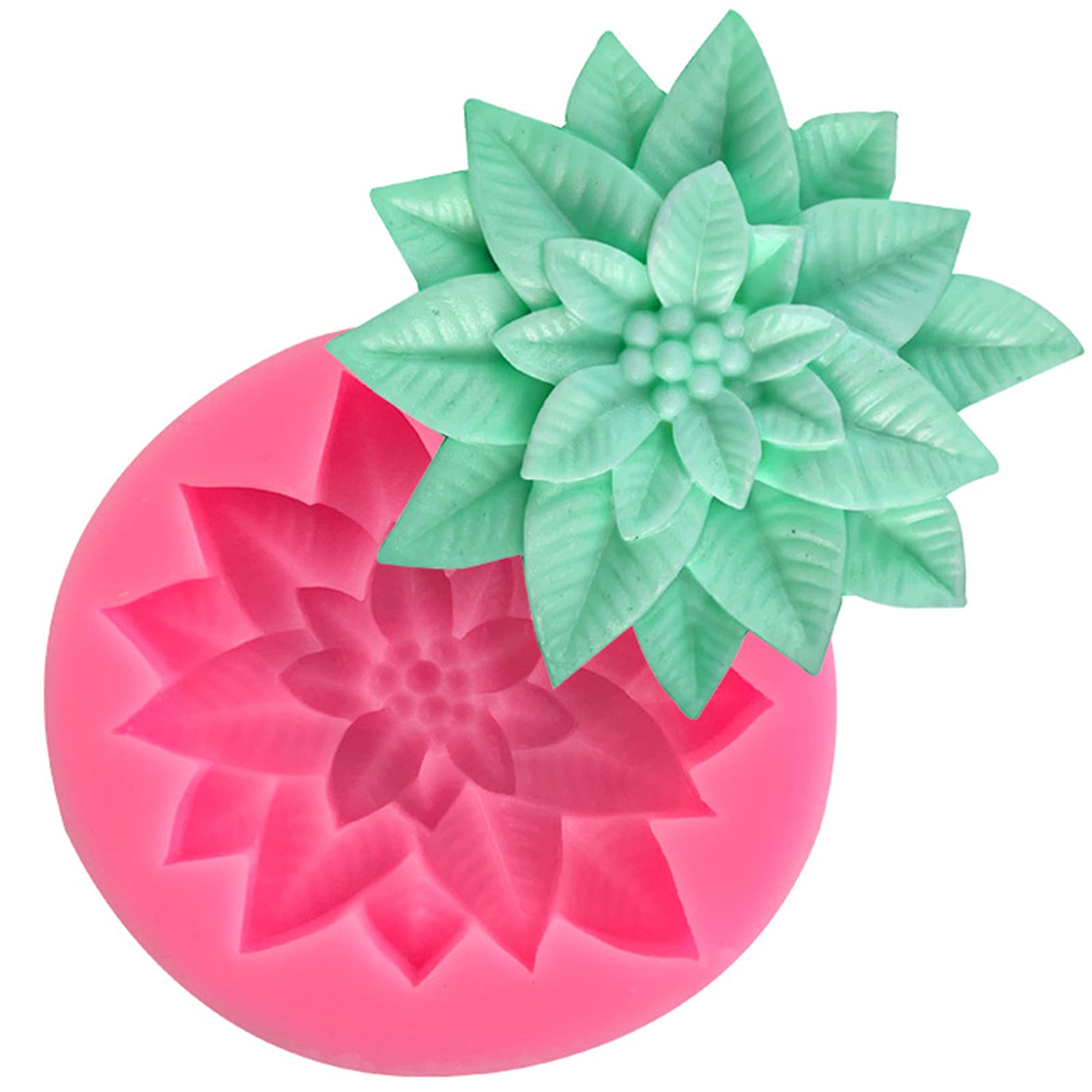2 Pcs Flower Silicone Molds for Soap Making - DIY Handmade Soap, Cake, Chocolate, Biscuit & Pudding Molds - Perfect for Home Baking, Wedding Favors & Gift Making