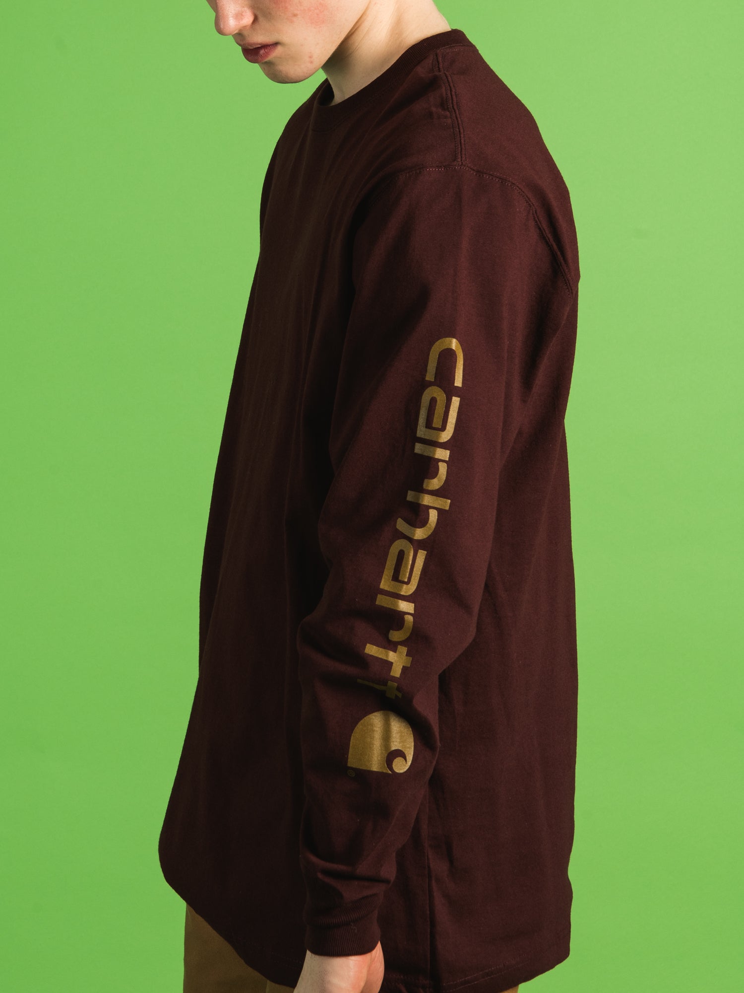 Carhartt Men's Long Sleeve Graphic T-Shirt with Logo - Comfortable Cotton Tee for Work, Casual Wear & Outdoor Activities