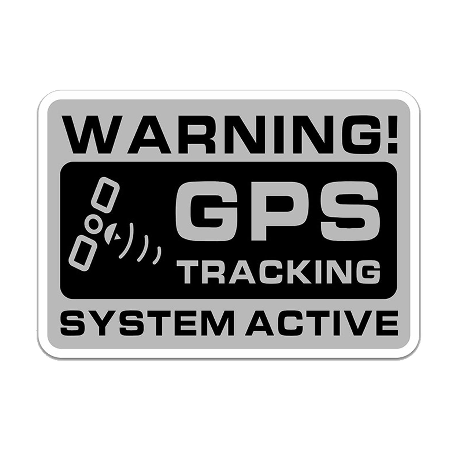 Waterproof Anti-Theft GPS Tracker Sticker for Cars - Small Security Warning Sign with Alarm System | Perfect for Vehicle Protection, Parking Security & Theft Deterrence