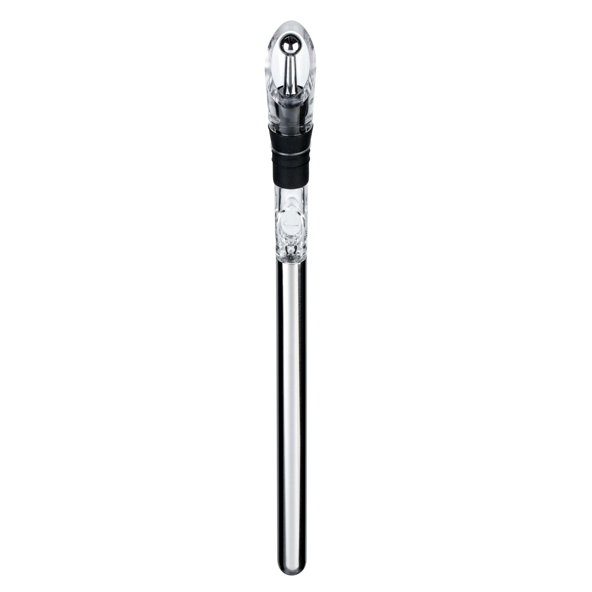 Premium Stainless Steel Wine Chiller Stick with Aerator and Stopper - 12.75
