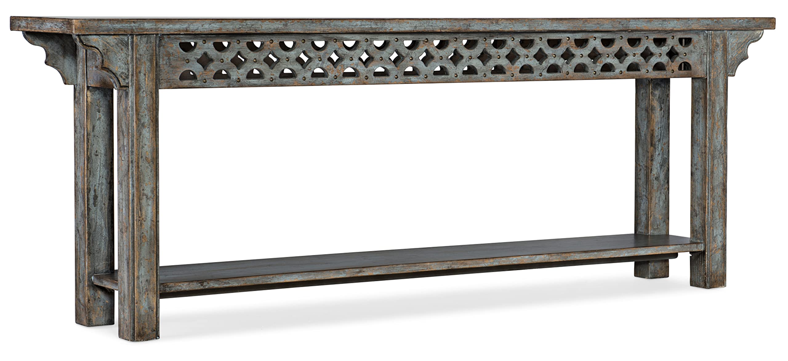 Hooker Furniture La Grange Burnham Console Table - Elegant Living Room Entryway Sofa Table with Storage Shelf - Perfect for Hallway, Foyer & Home Decor