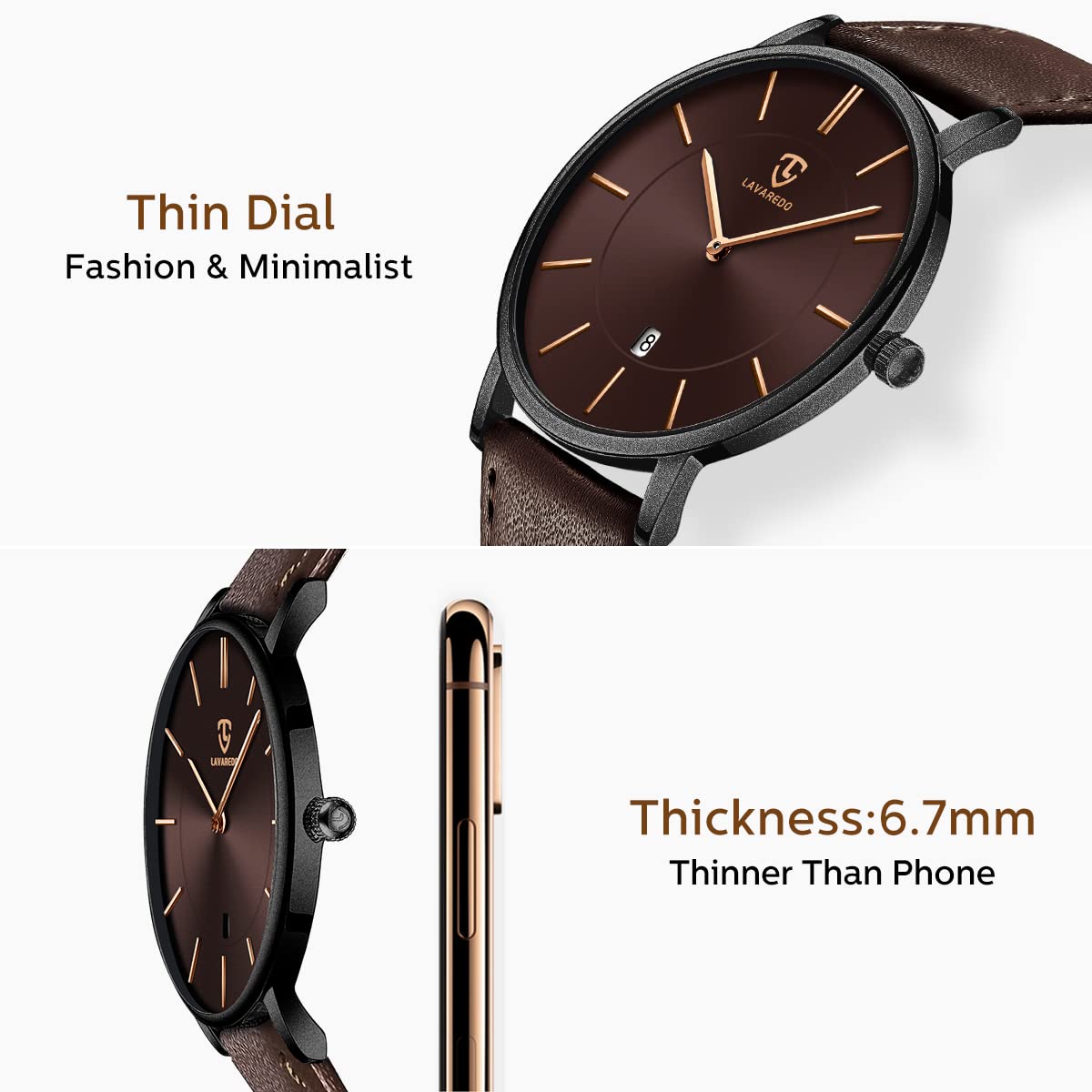 BEN NEVIS Men's Minimalist Analog Watch with Date Display & Genuine Leather Strap - Stylish Fashion Accessory for Business, Casual & Everyday Wear