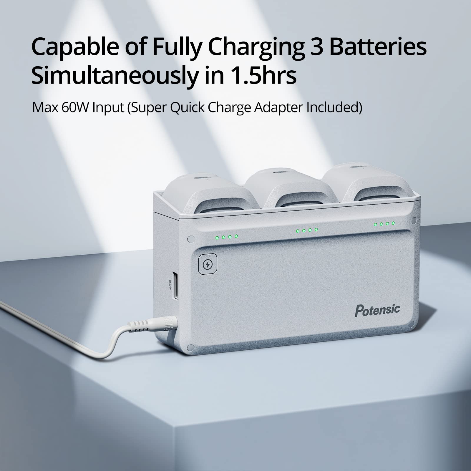 Potensic Atom SE Parallel Charging Hub - Smart Battery & Fast Charger Adapter for Drone (1 Pack) | Perfect for Outdoor Aerial Photography & Travel Adventures