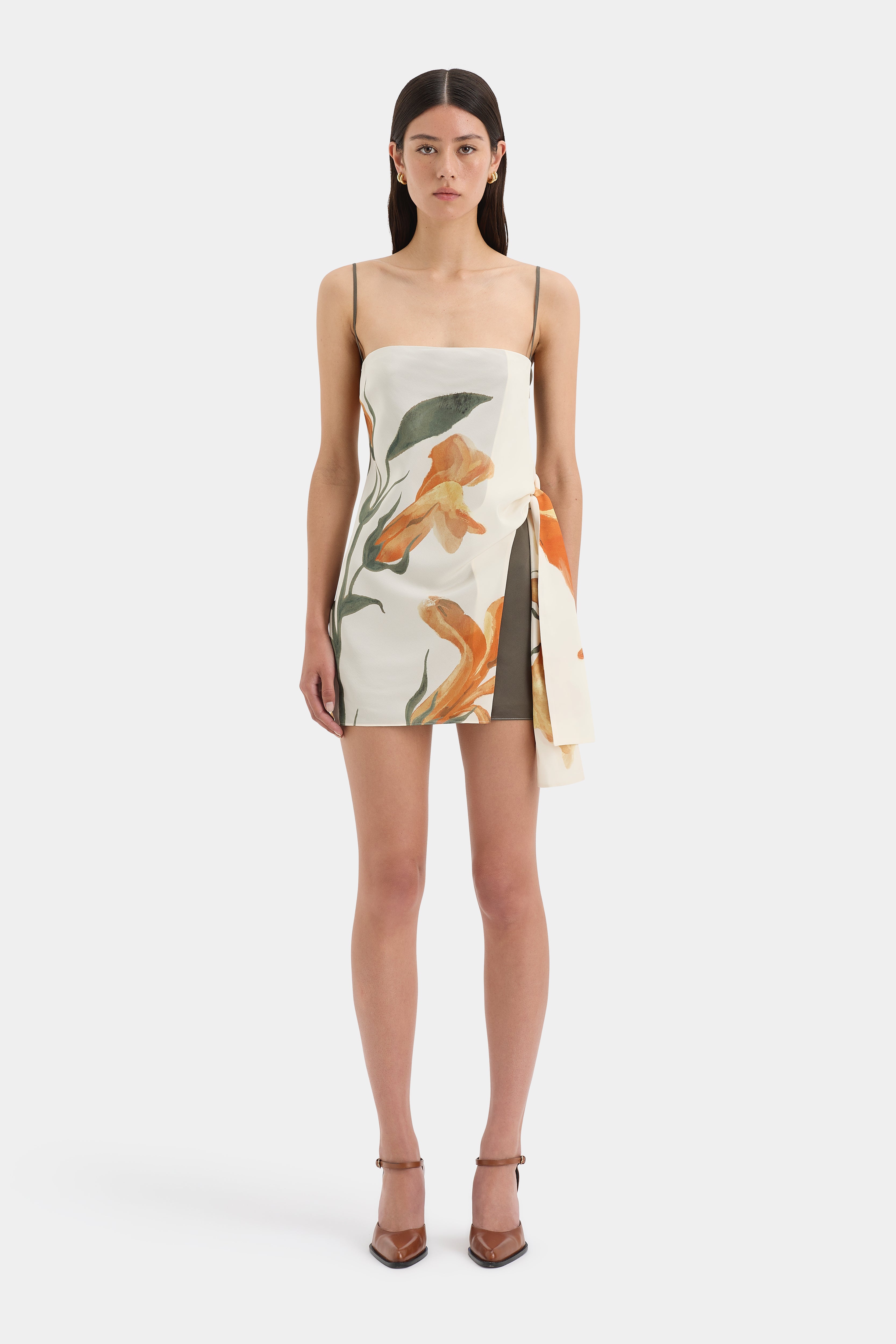 Constance Tie Mini Dress - Elegant Women's Party Cocktail Dress for Evening Events & Night Out