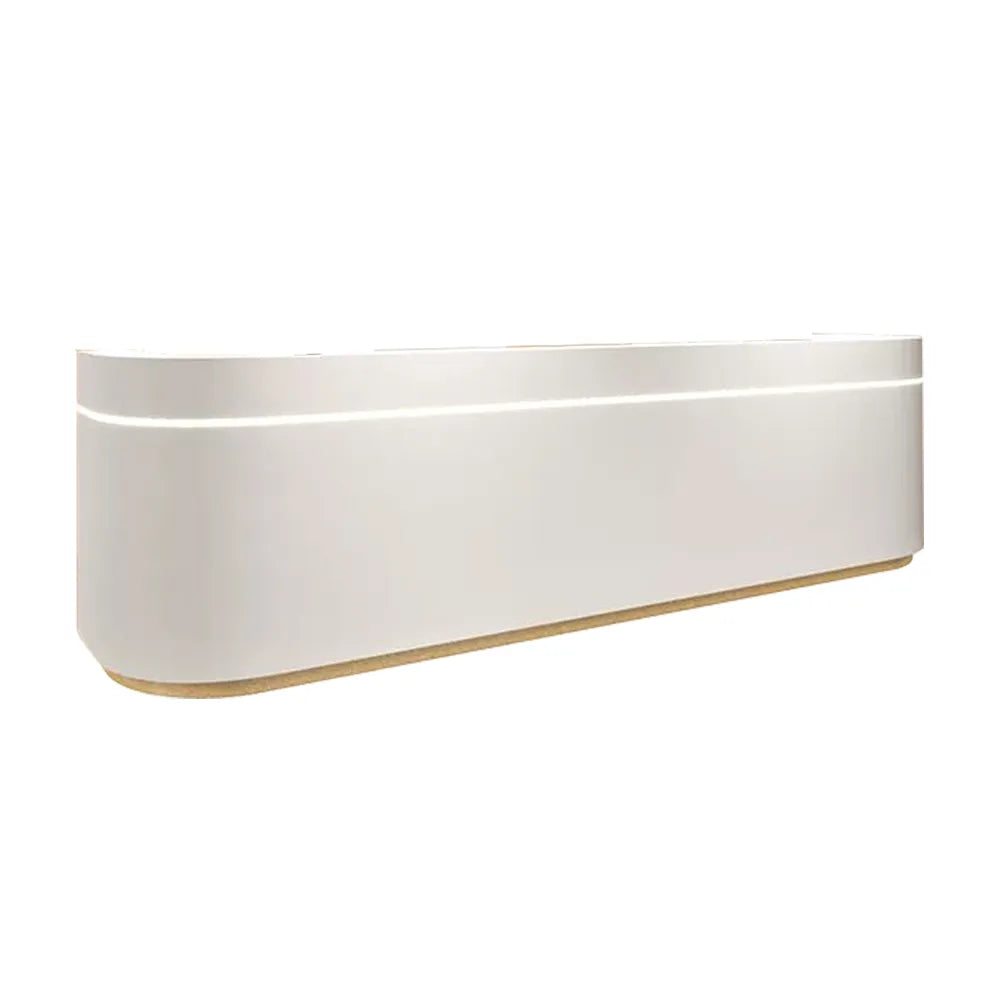 Modern Reception Counter for Office Lobby - Elegant Front Desk with Storage Space | Perfect for Corporate Offices, Hotels, and Medical Clinics