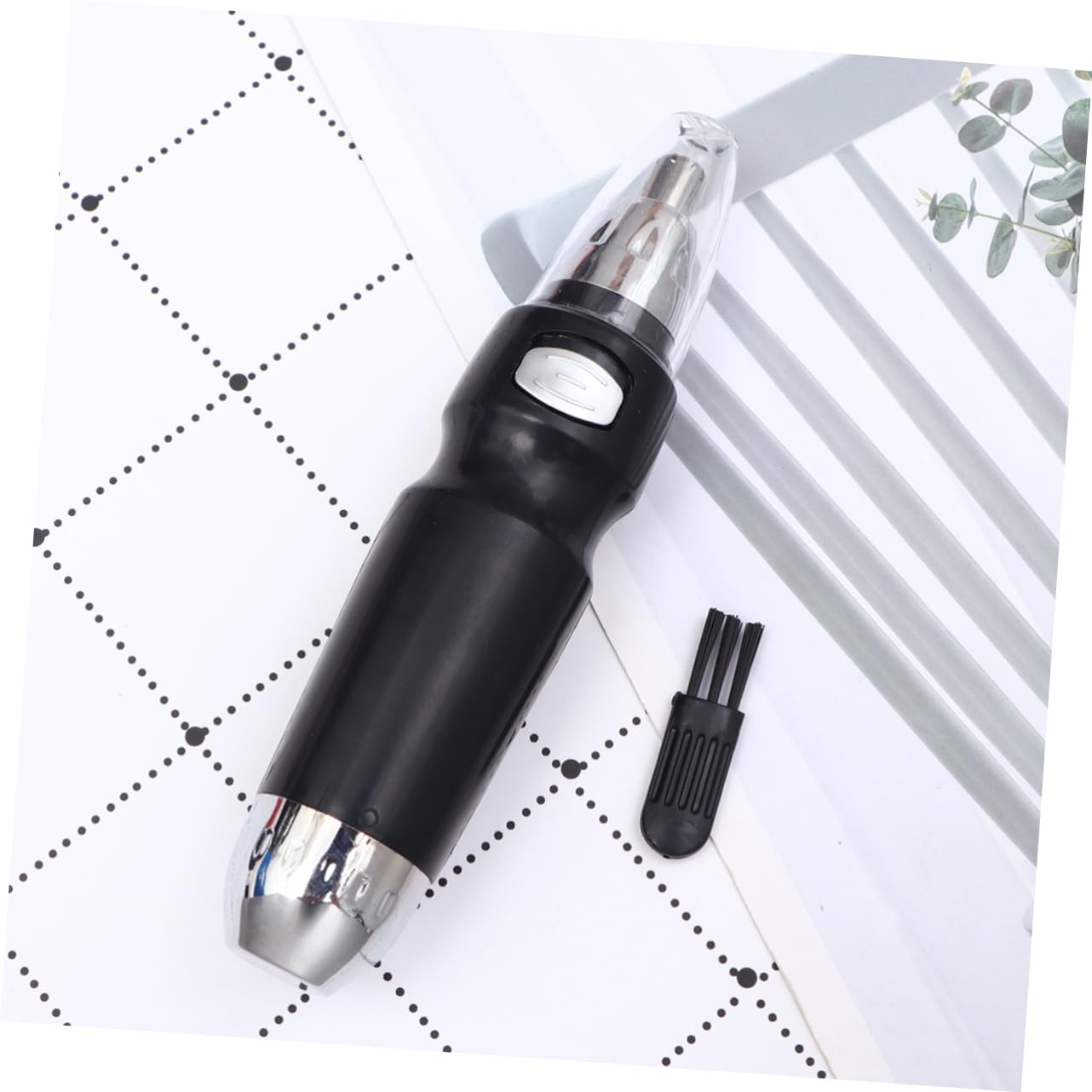 NOLITOY Electric Nose Hair Trimmer & Facial Hair Clipper for Men - Rechargeable Nose Ear Eyebrow Trimmer with LED Light - Perfect for Travel, Grooming Kits & Personal Care (Black)