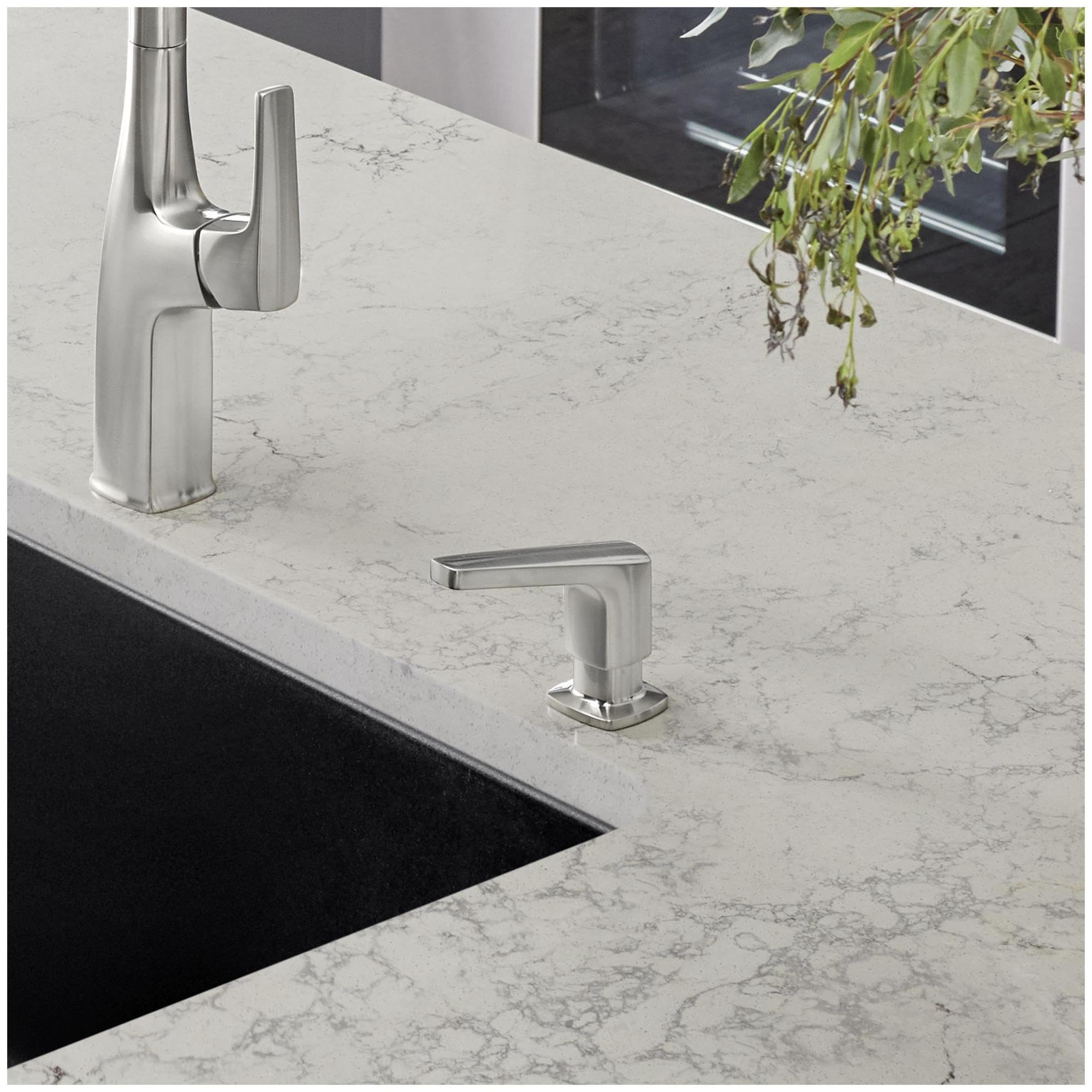 BLANCO Rivana 12 oz Kitchen Soap Dispenser in Polished Chrome - Modern Touchless Liquid Soap Dispenser for Kitchen, Bathroom, and Office Use