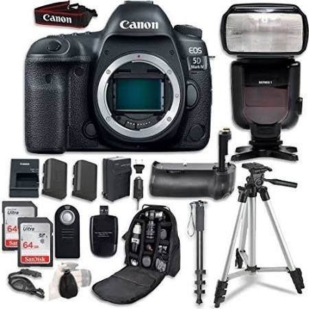 Canon EOS 5D Mark IV DSLR Camera Body with Professional Accessories Bundle - Professional Photography, Videography & Studio Shooting