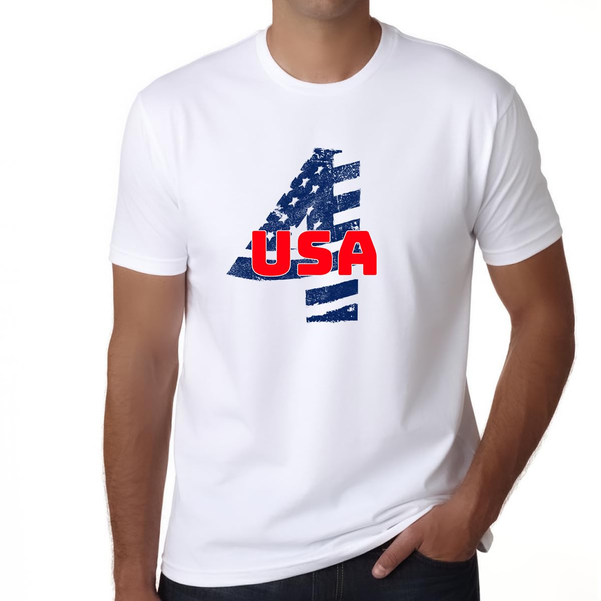 Fire Fit Designs Patriotic T-Shirts for Men - American Flag Graphic Tee, 4th of July USA Shirts, Independence Day Outfit | Perfect for BBQ Parties, Fireworks Shows & Patriotic Events