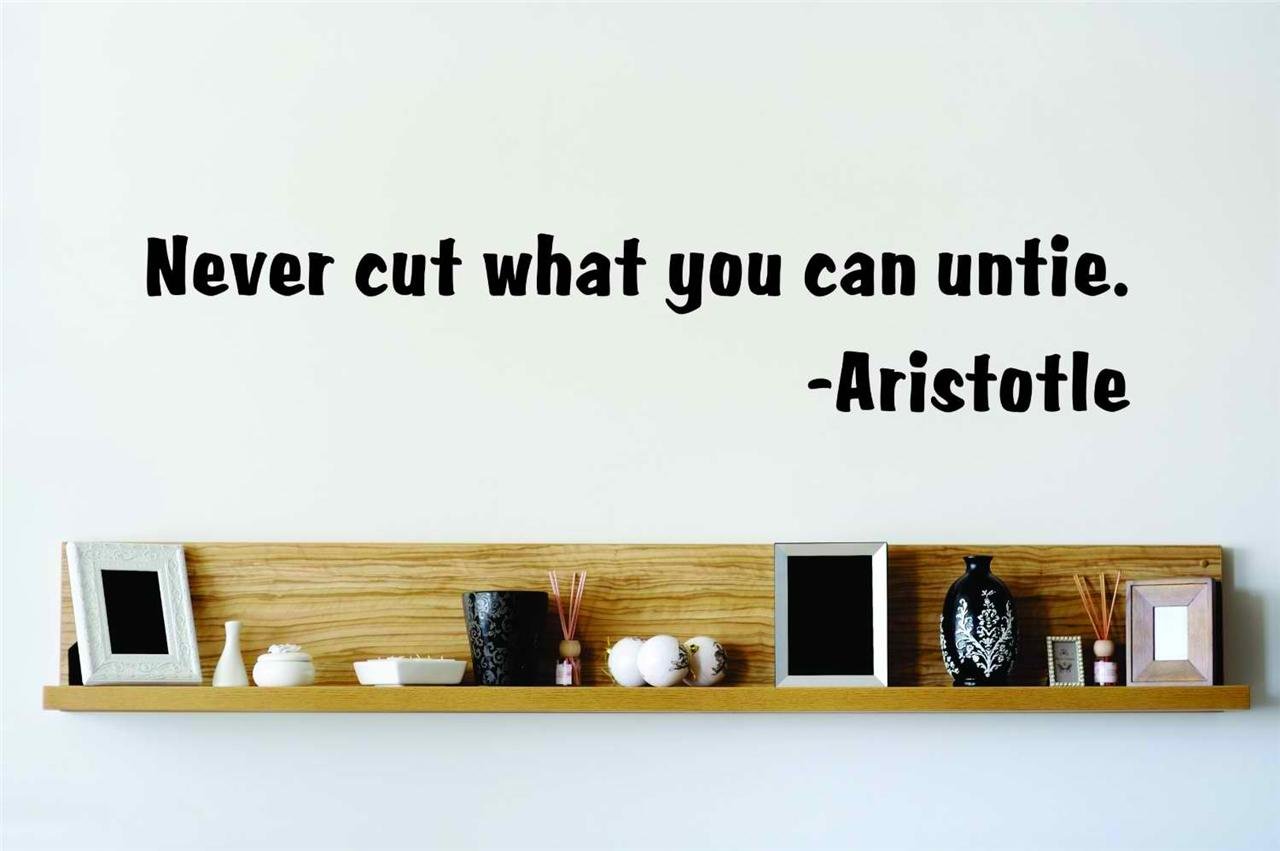 Aristotle Quote Wall Decals - Inspirational Removable Vinyl Stickers for Home & Bedroom Decor (14